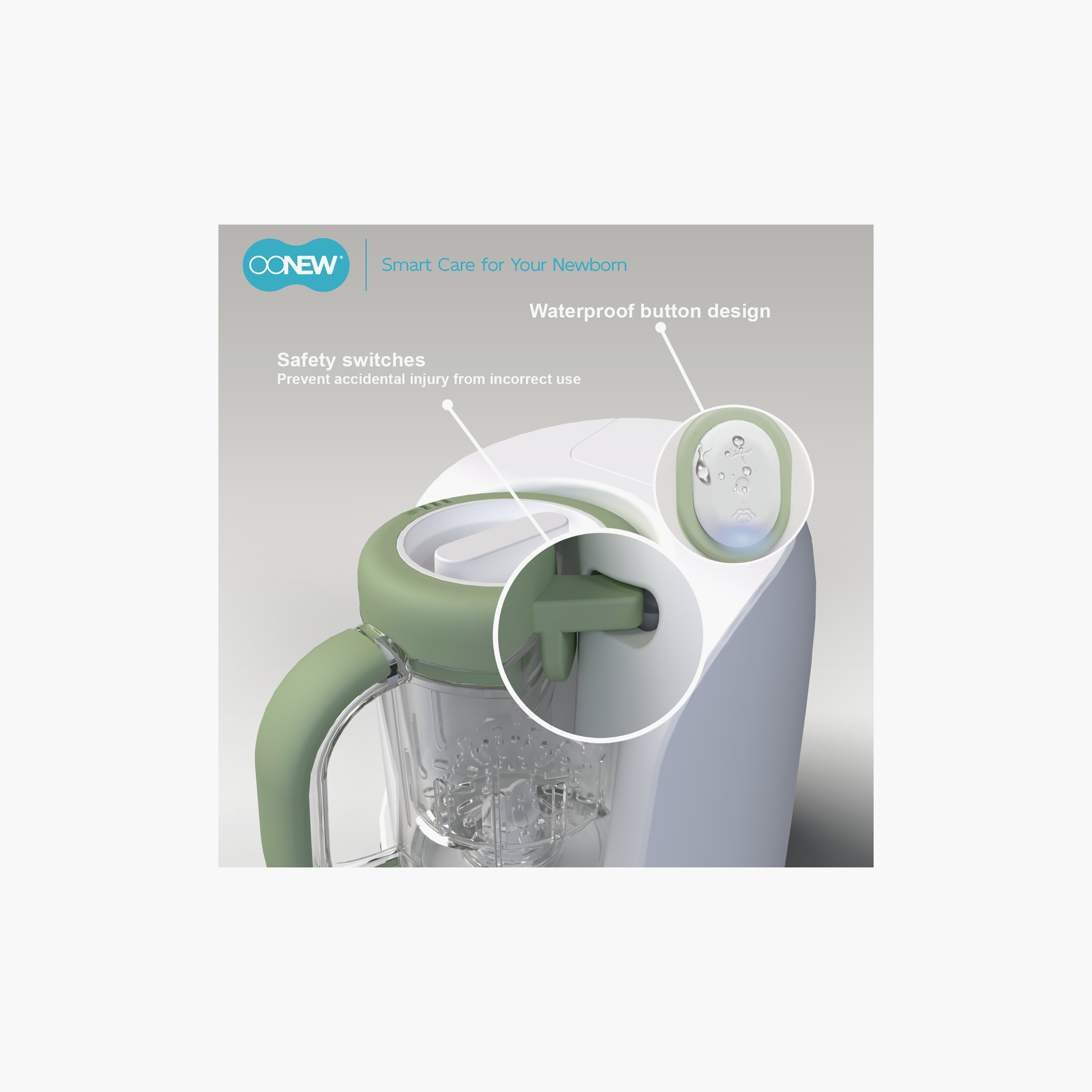 Oonew 5-In-1 Digital Food Steamer Blender with Tritan Jar-baby-feeding-babyfoodprocessors-image-4