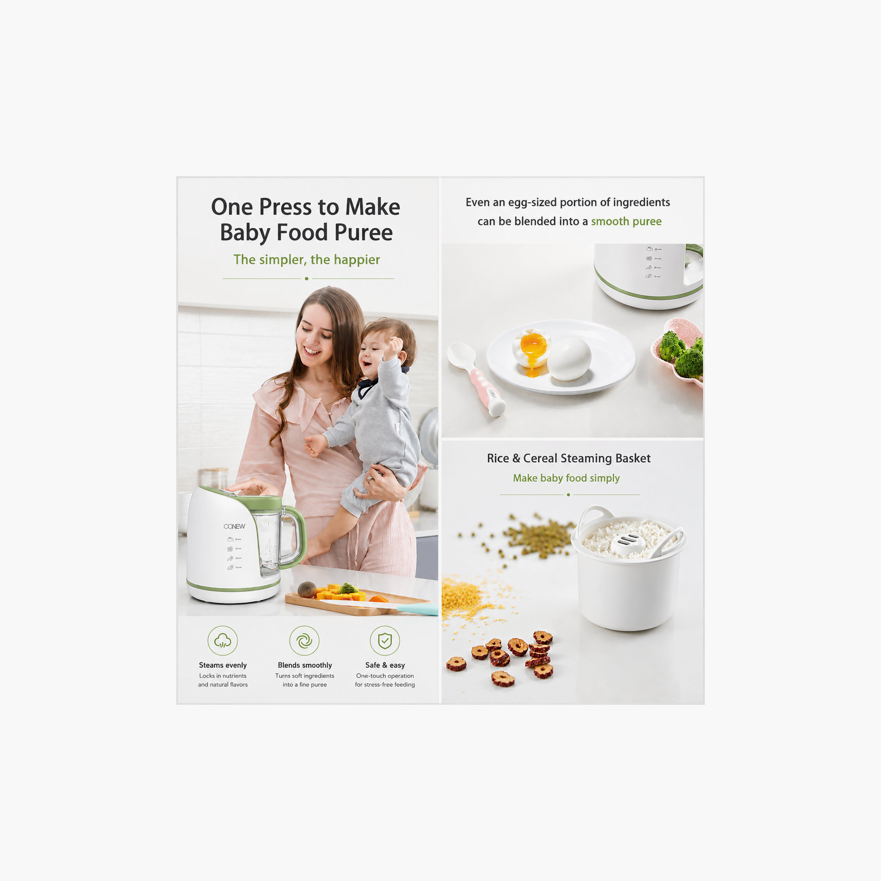 Oonew 5-In-1 Digital Food Steamer Blender with Tritan Jar-baby-feeding-babyfoodprocessors-image-6
