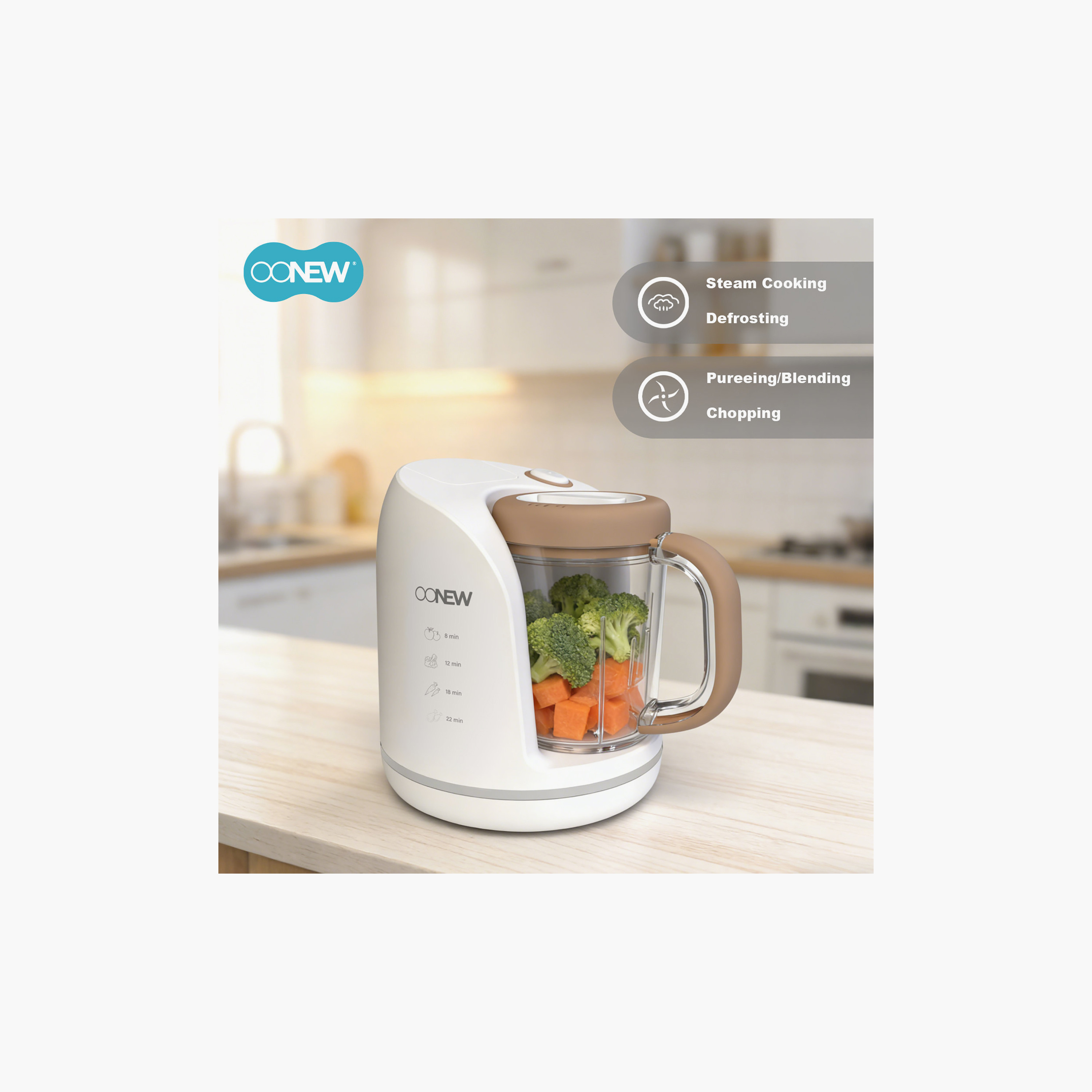 Oonew 5-In-1 Digital Food Steamer Blender with Tritan Jar-baby-feeding-babyfoodprocessors-image-3