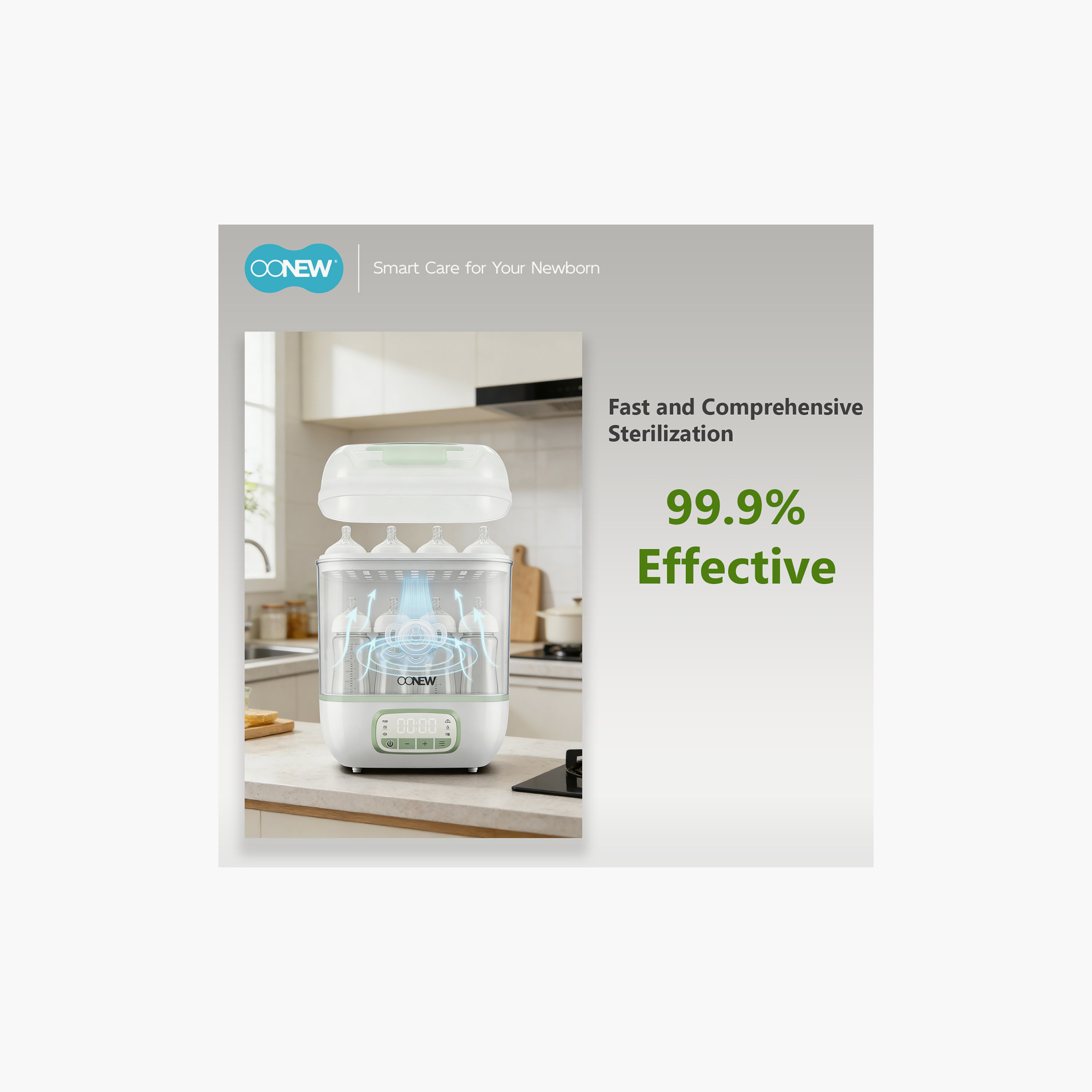 Oonew 6-Minute Electric Bottle Steam Sterilizer & Dryer-baby-feeding-sterilizersandwarmers-image-6