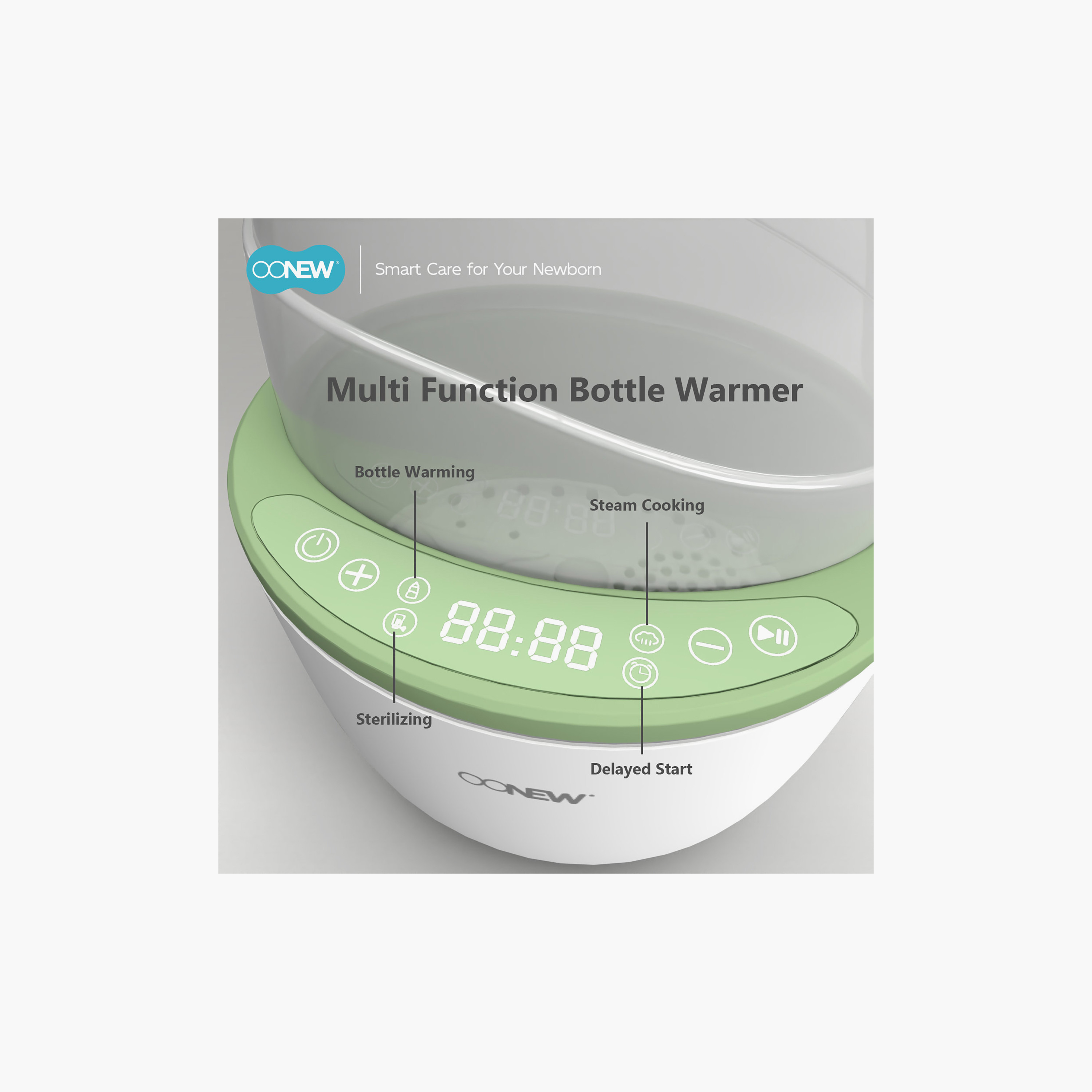 Oonew 4-In-1 Bottle Warmer & Sterilize LED Touch Display-baby-feeding-sterilizersandwarmers-image-5