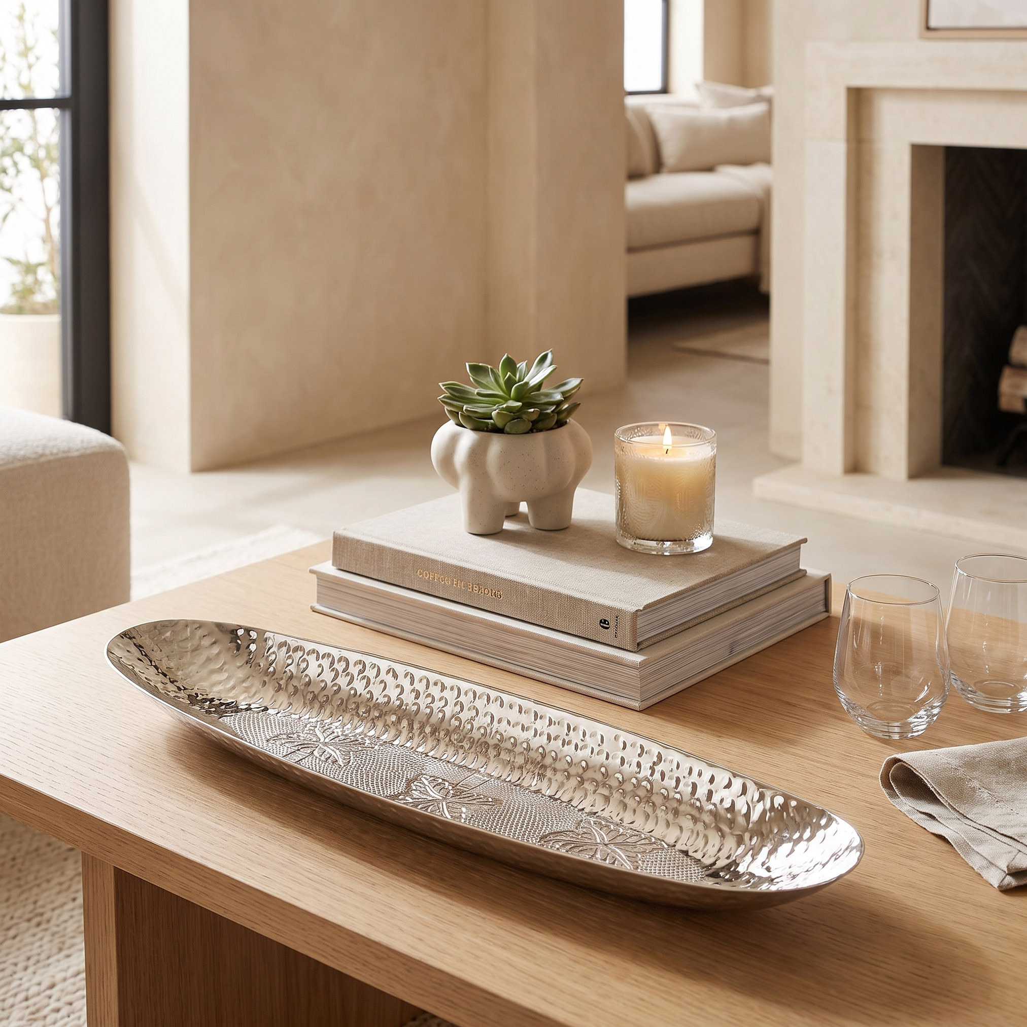 وعاء ديكور معدن منقوش - 5 سم-household-decor-boxesandtrays-image-1