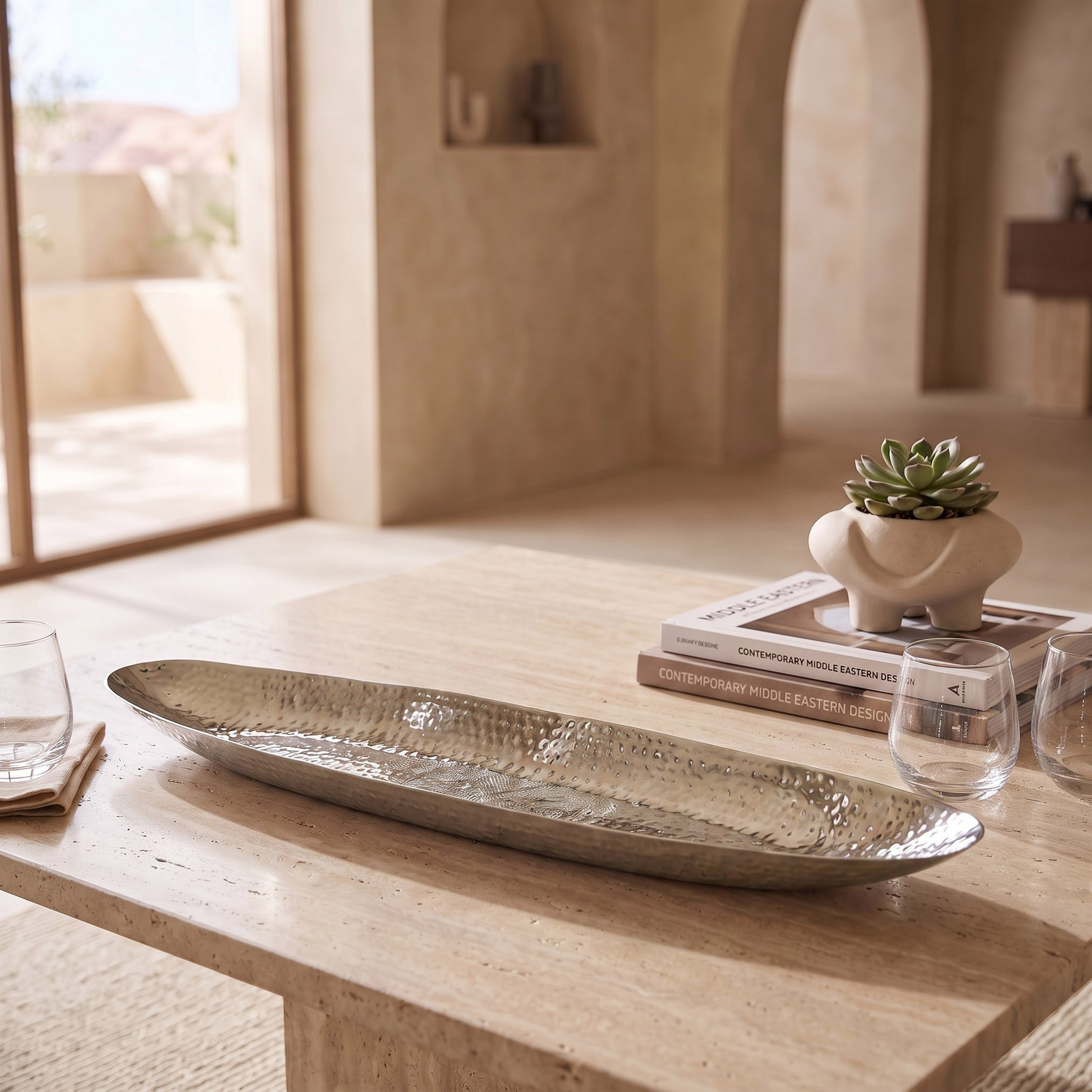 وعاء ديكور منقوش - 27x6 سم-household-decor-boxesandtrays-image-4