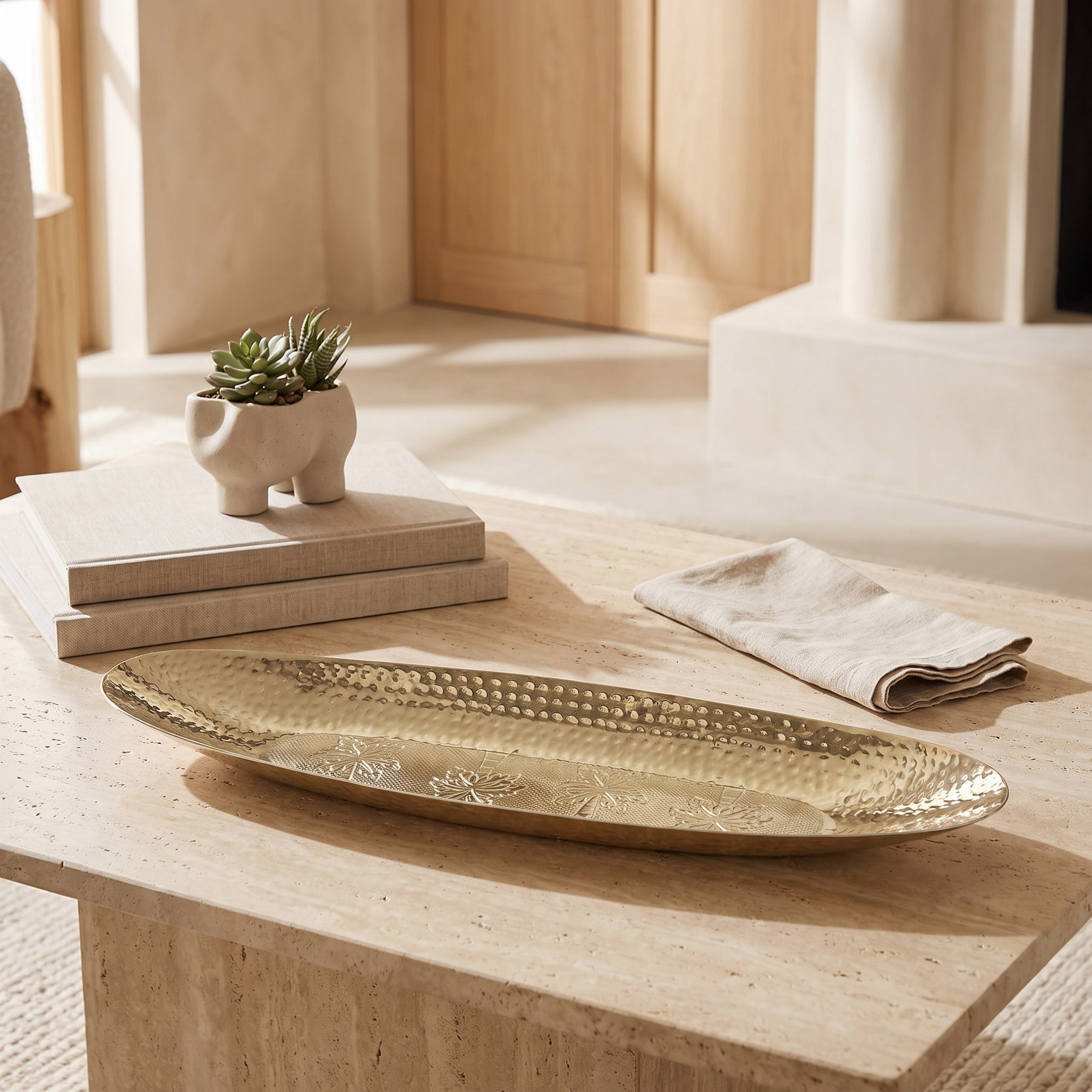 وعاء ديكور معدن منقوش - 6 سم-household-decor-boxesandtrays-image-2