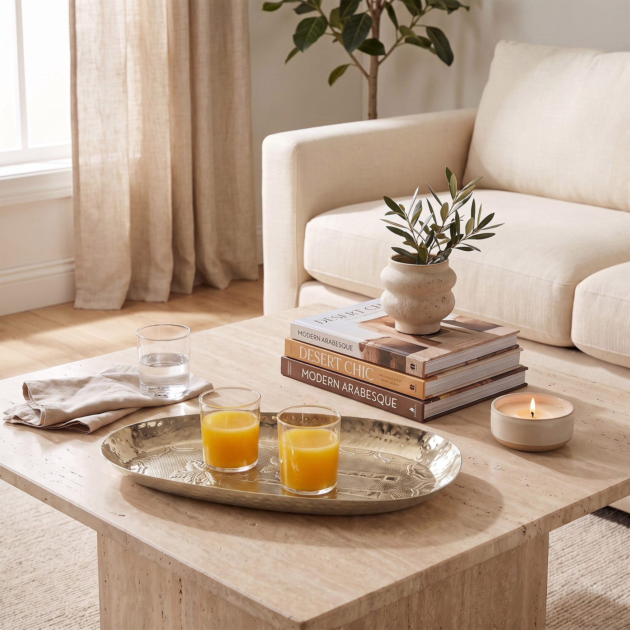 صينية معدن منقوشة للديكور - 10 سم-household-decor-boxesandtrays-image-4