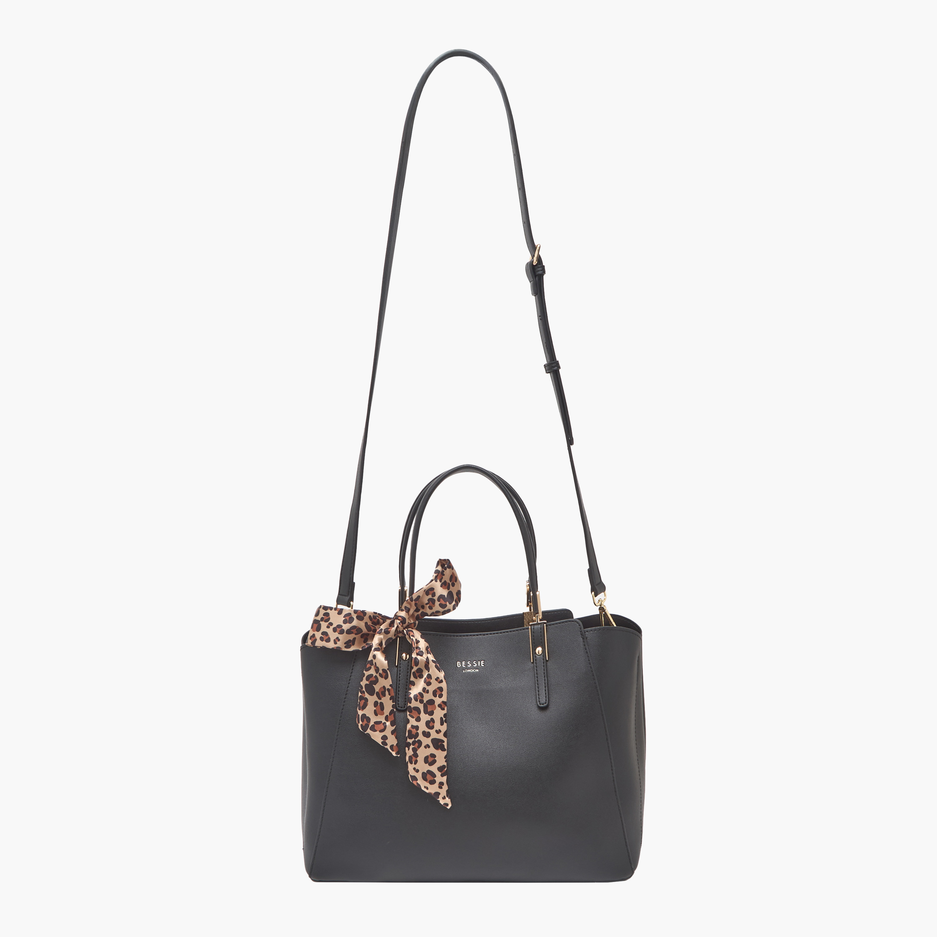 Bessie London Tote Bag with Scarf-women-bagsandwallets-handbags-image-2