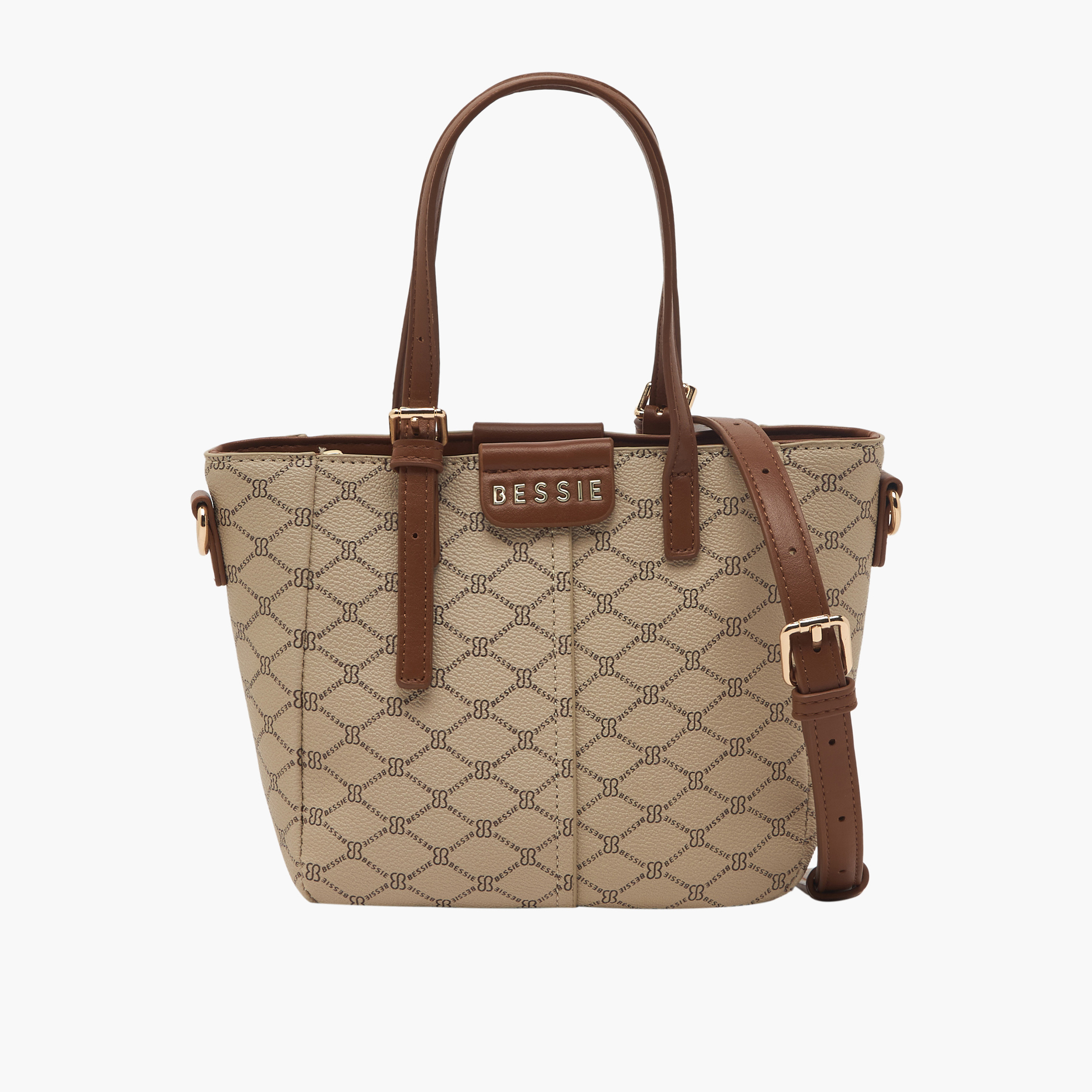 شنطة توتي بطبعات مونوجرام وحزام قابل للفصل من بيسي لندن-women-bagsandwallets-handbags-image-1