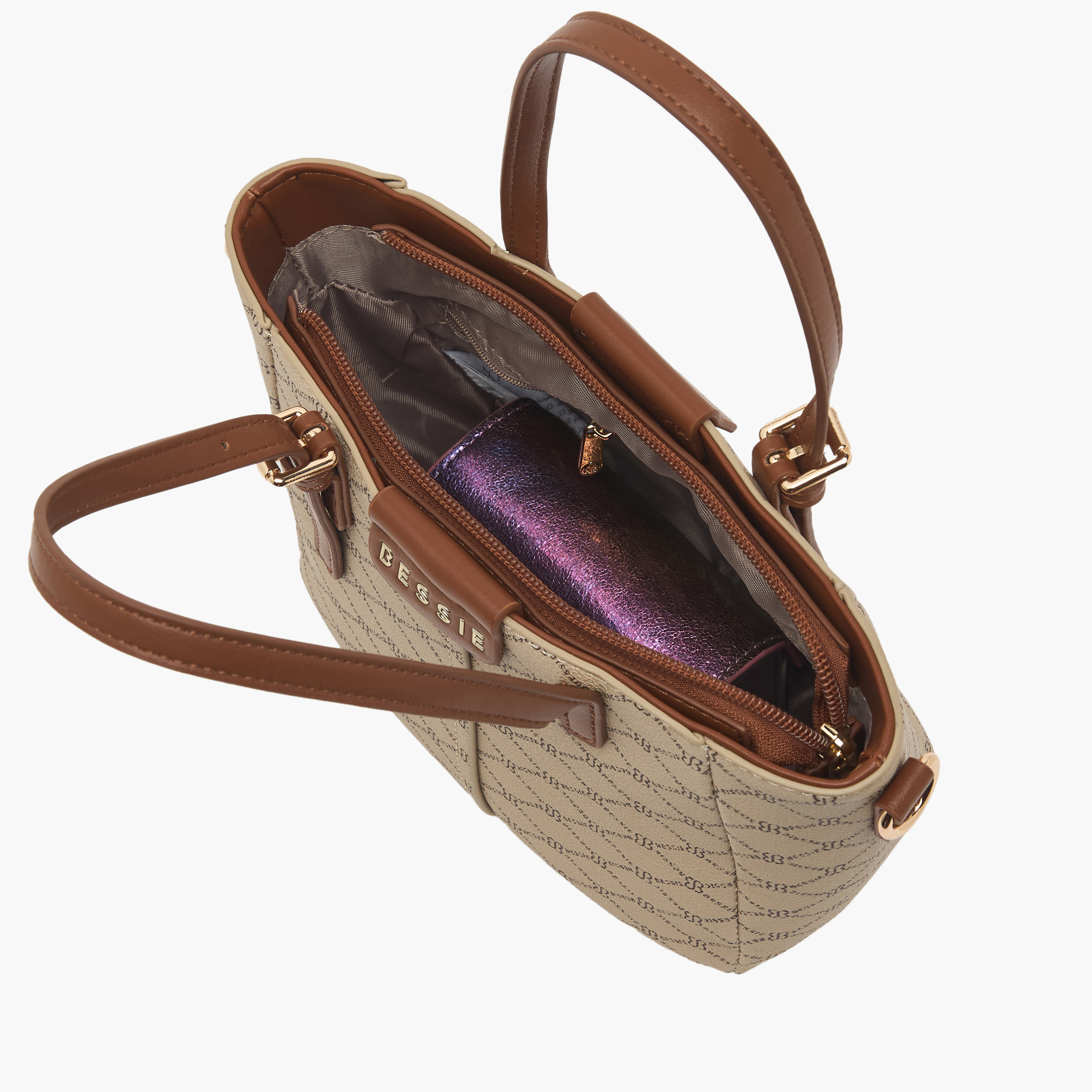 شنطة توتي بطبعات مونوجرام وحزام قابل للفصل من بيسي لندن-women-bagsandwallets-handbags-image-7