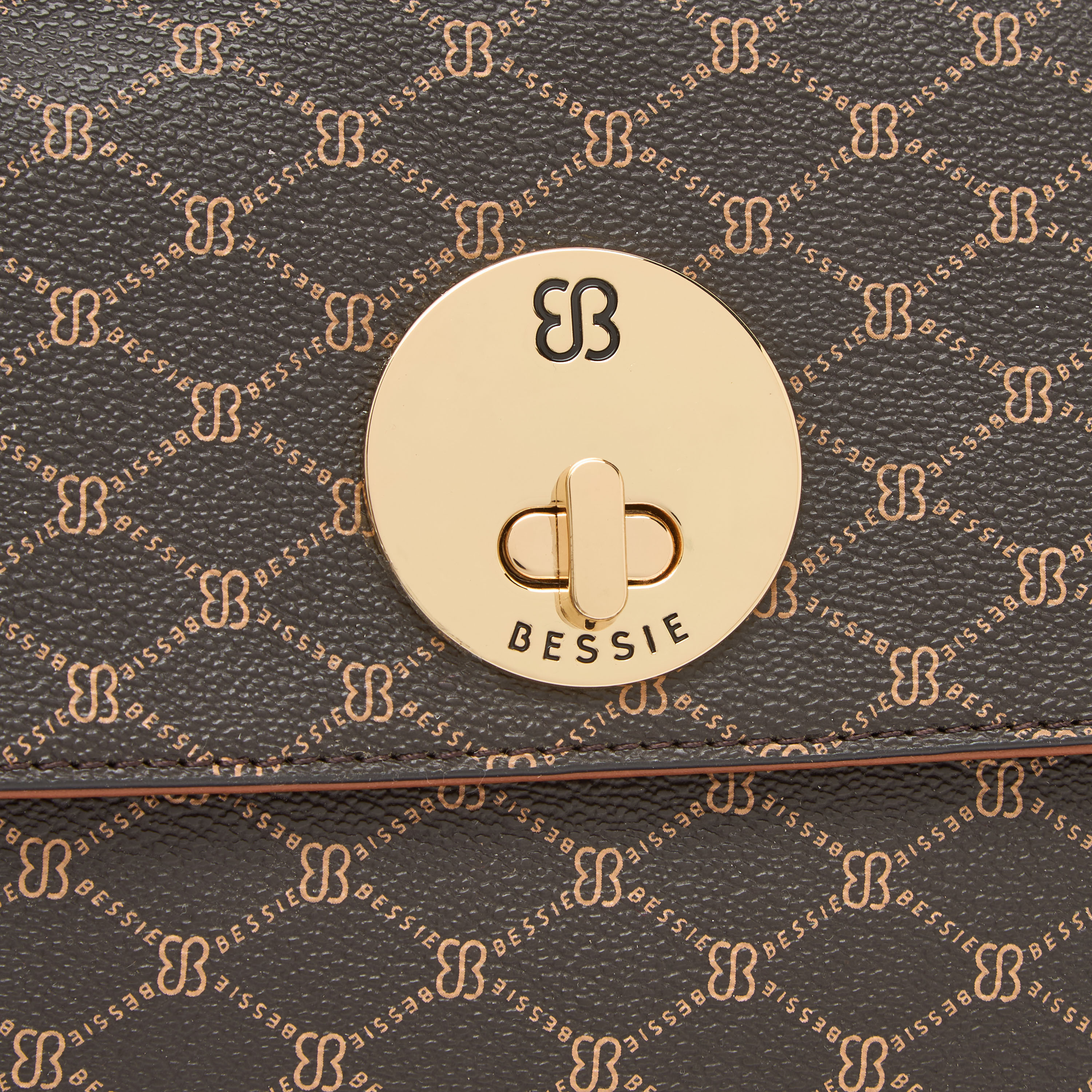 Bessie London Monogram Print Shoulder Bag with Chain Strap-women-bagsandwallets-handbags-image-6