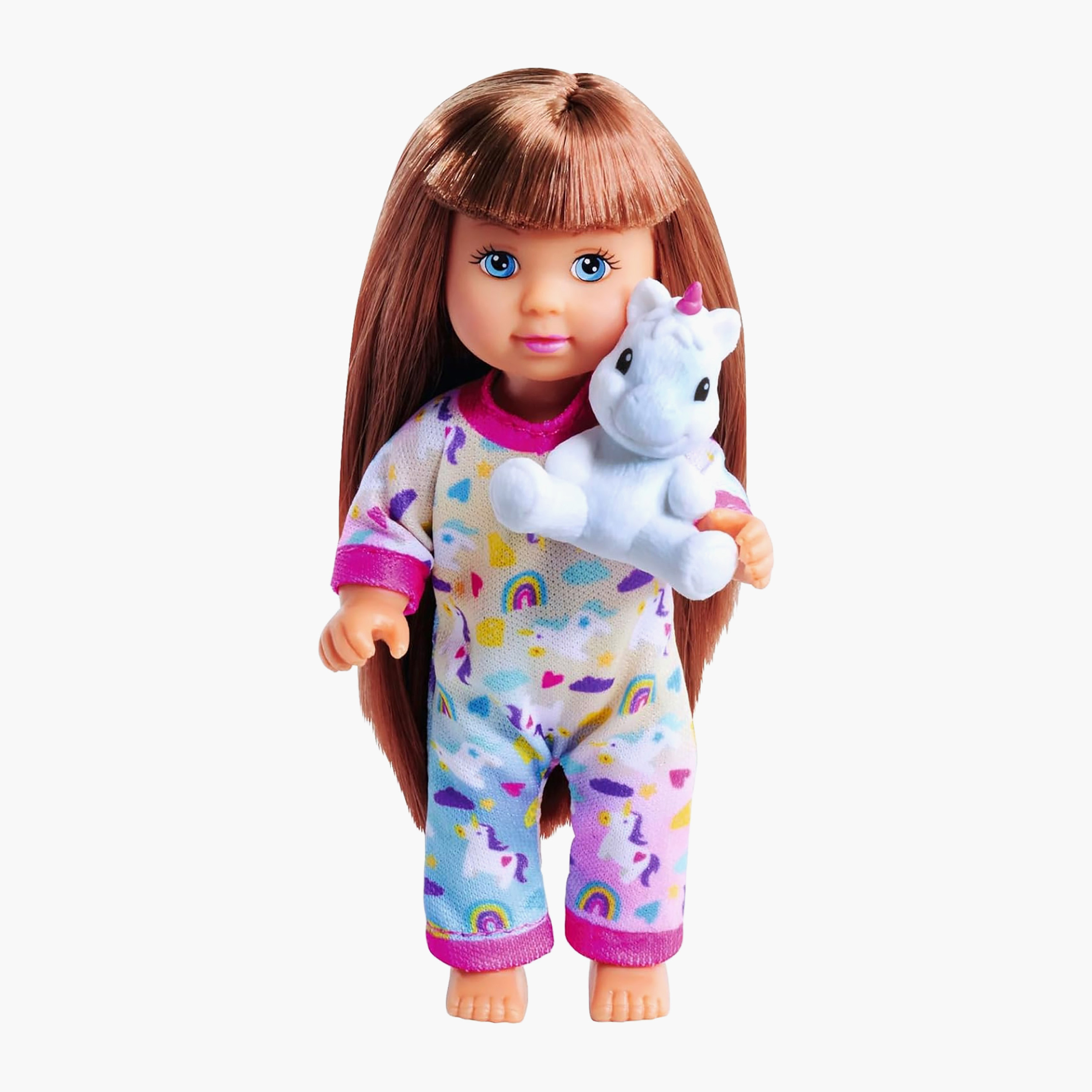 دمية إيفي لوف متنوعة ببيجامات مع لعبة مخملية حيوان من ستيفي لوف - 12 سم-toys-dollsandplaysets-dolls-image-1