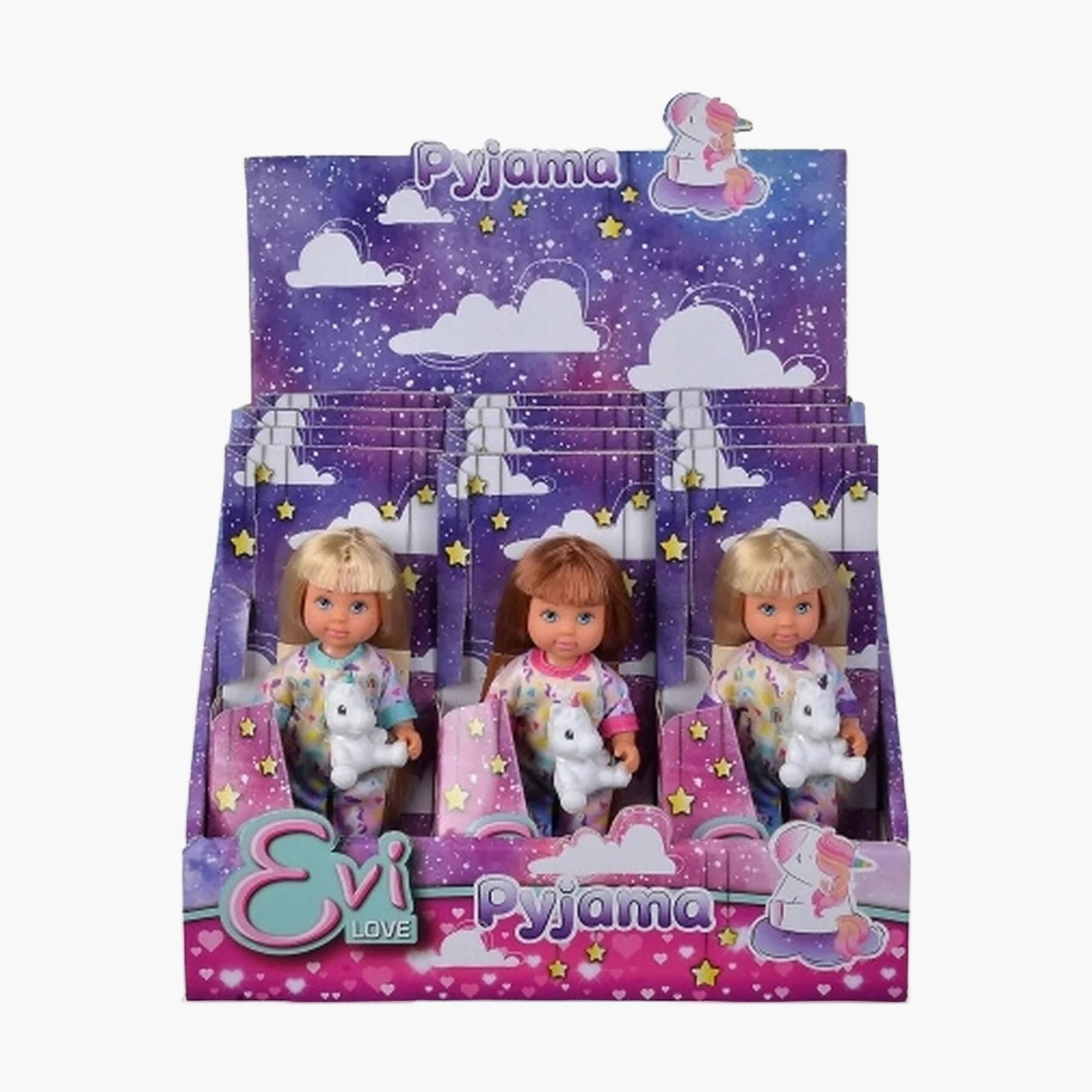 دمية إيفي لوف متنوعة ببيجامات مع لعبة مخملية حيوان من ستيفي لوف - 12 سم-toys-dollsandplaysets-dolls-image-4