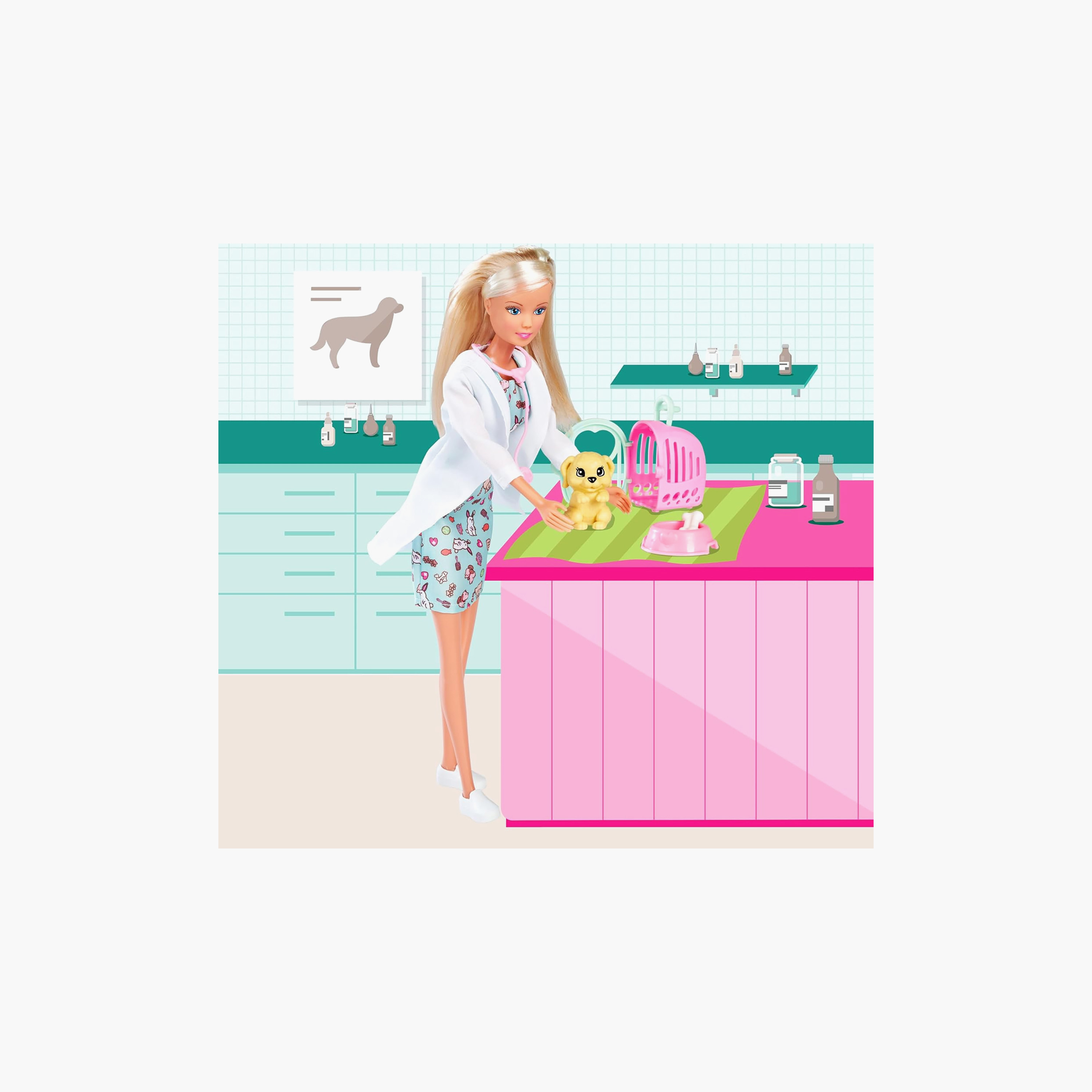 دمية طبيبة بيطرية مع إكسسوارات من ستيفي لوف - 33 سم-toys-dollsandplaysets-dolls-image-5