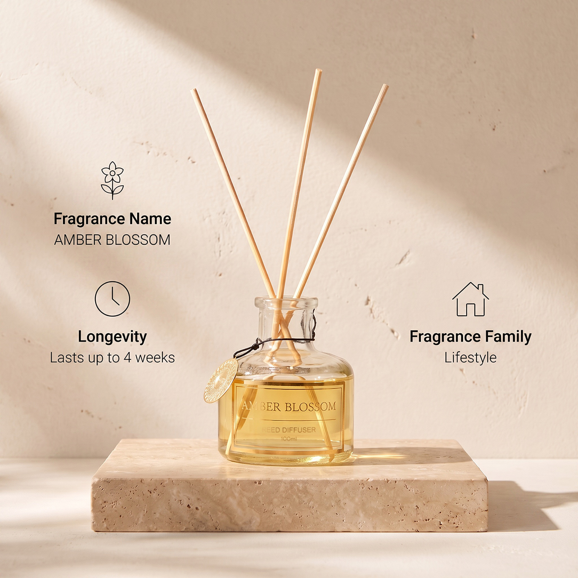 Oriental Bliss Amber Blossom Reed Diffuser - 100 ml-household-homefragrance-reeddiffusers-image-7