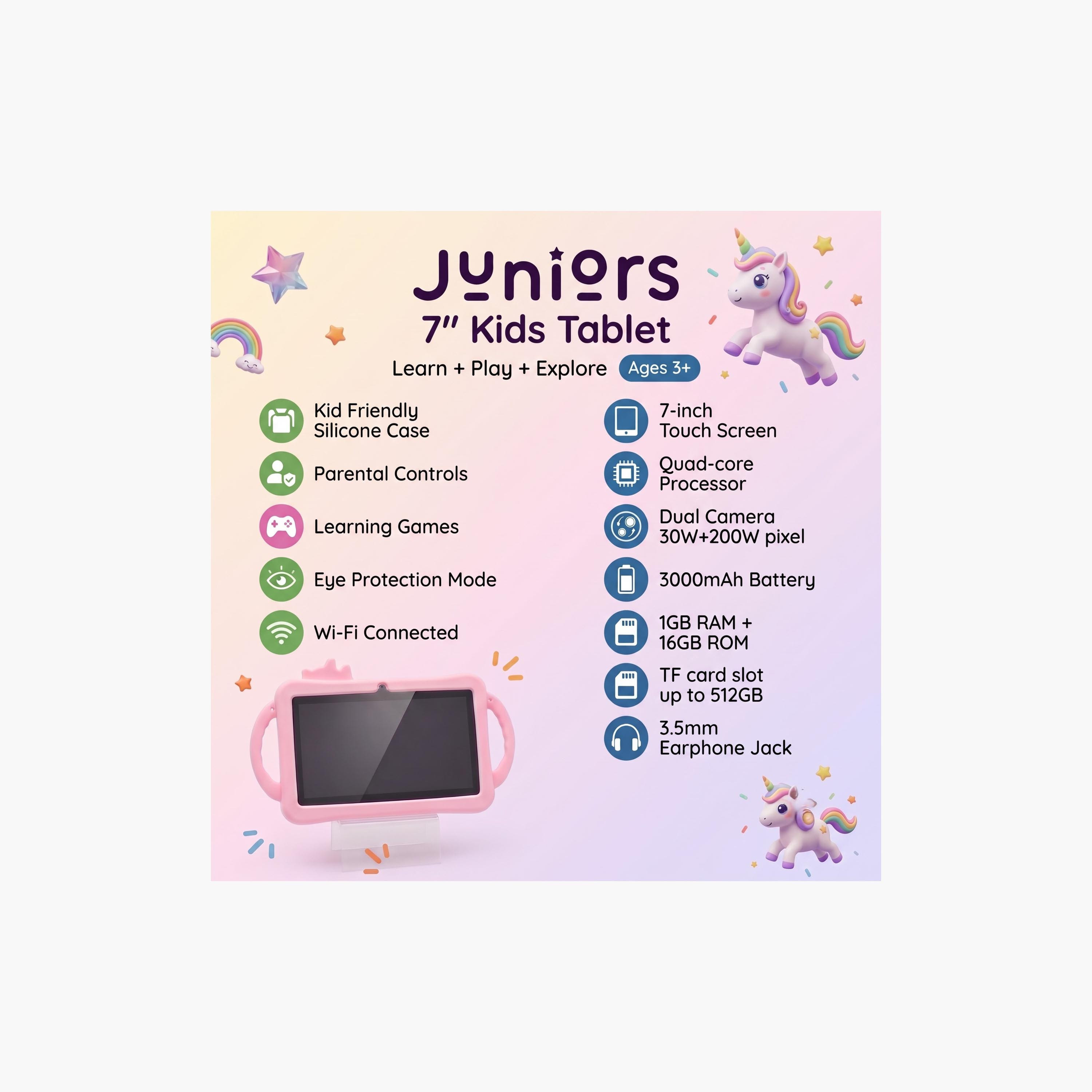 Juniors 7-inch Kids Tablet with Protective Case-toys-babyandtoddlertoys-learningtoys-image-7