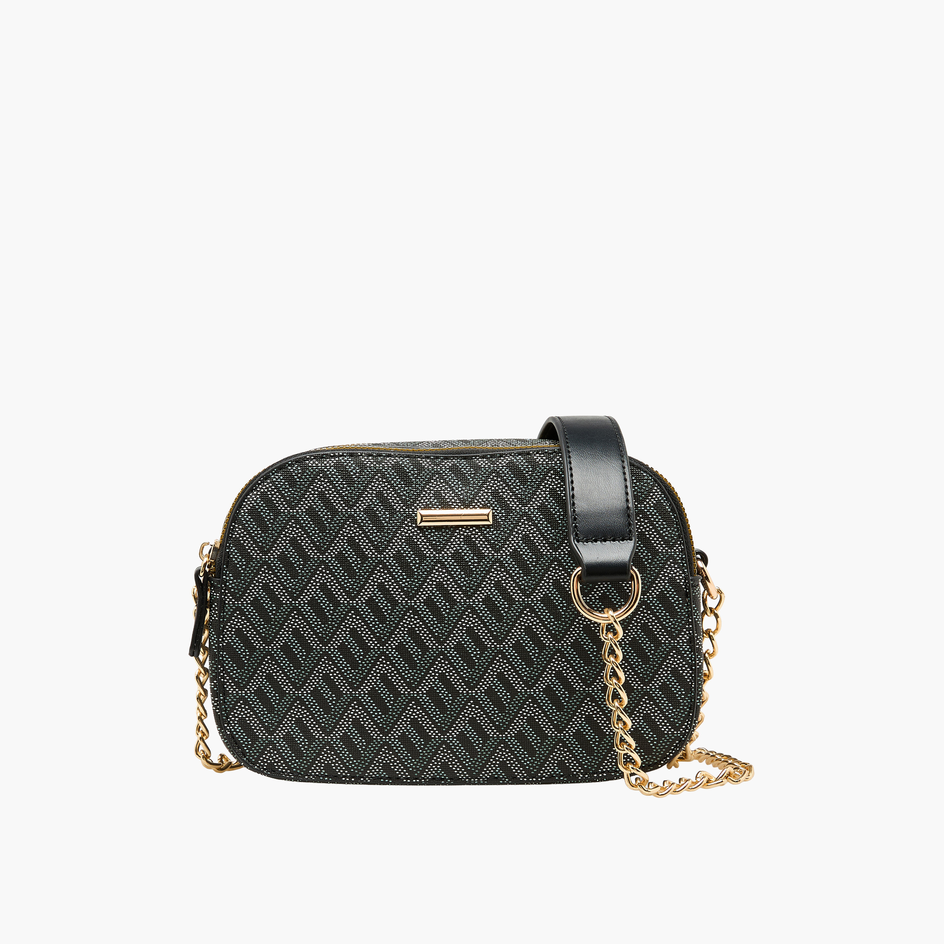 Adore Textured Crossbody Bag with Chain Strap-women-bagsandwallets-handbags-image-1