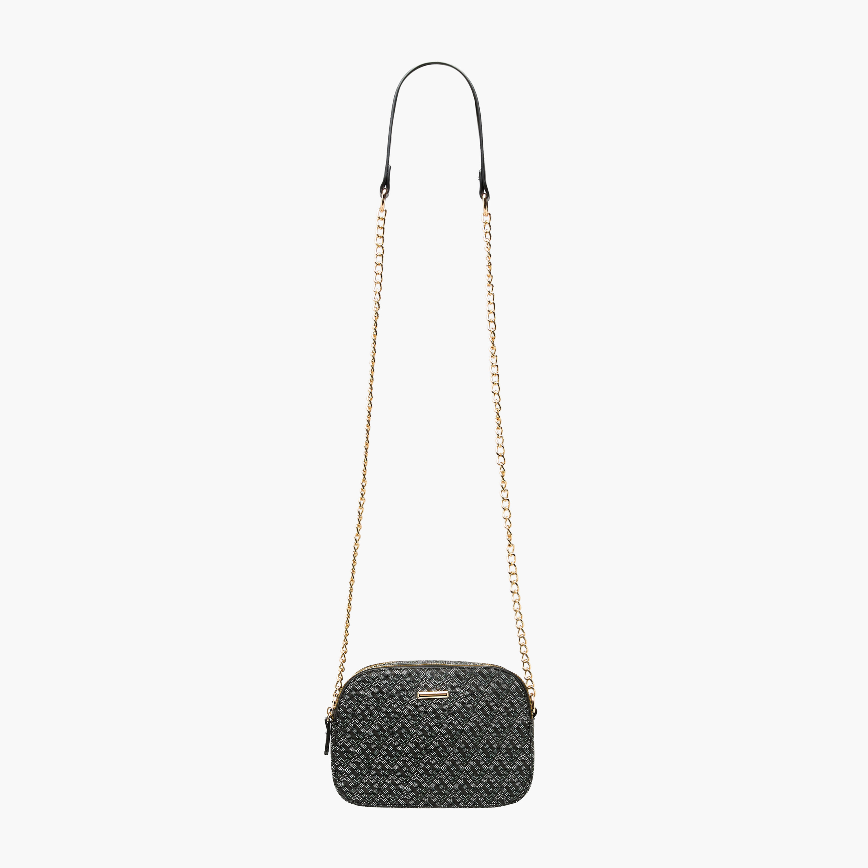 Adore Textured Crossbody Bag with Chain Strap-women-bagsandwallets-handbags-image-3