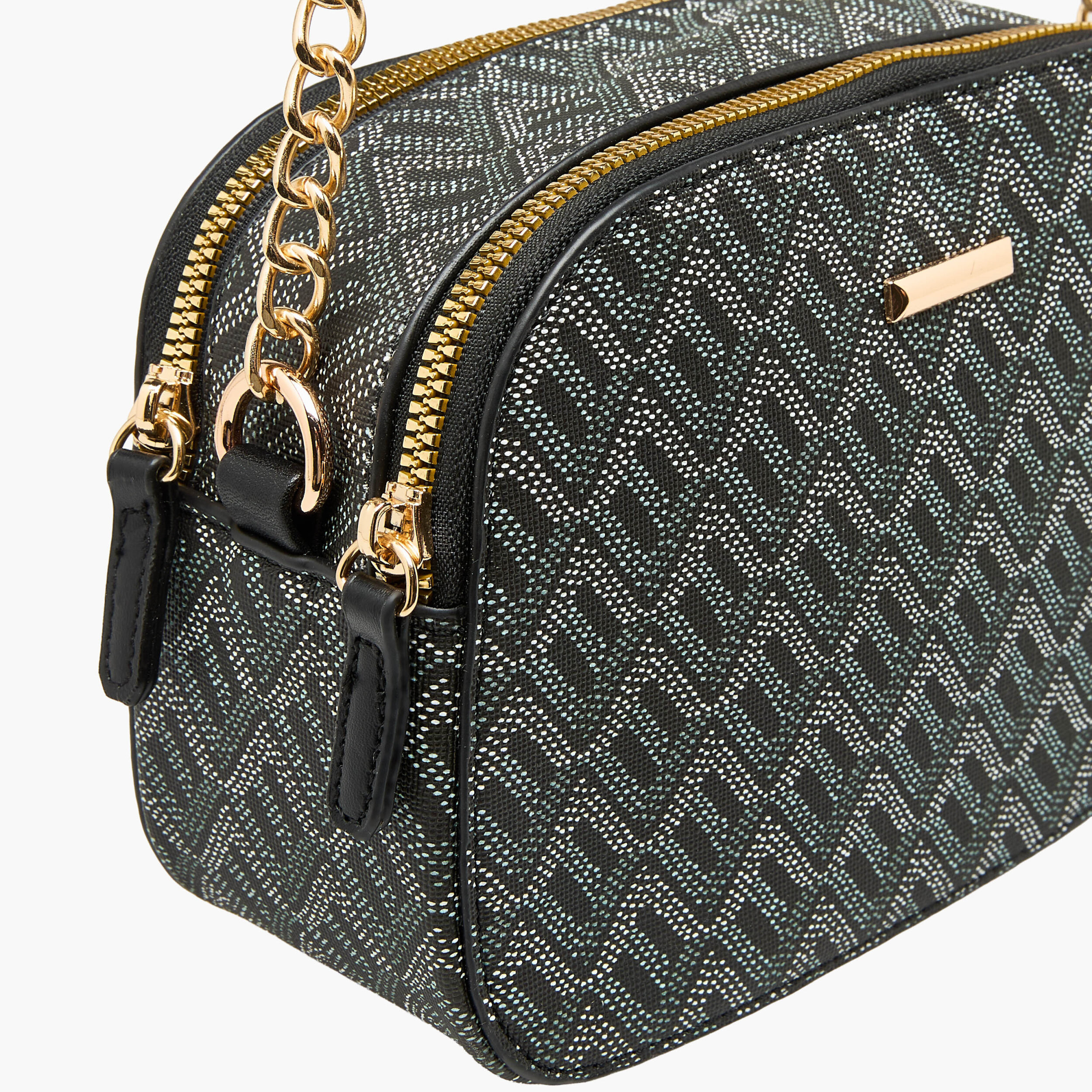 Adore Textured Crossbody Bag with Chain Strap-women-bagsandwallets-handbags-image-7
