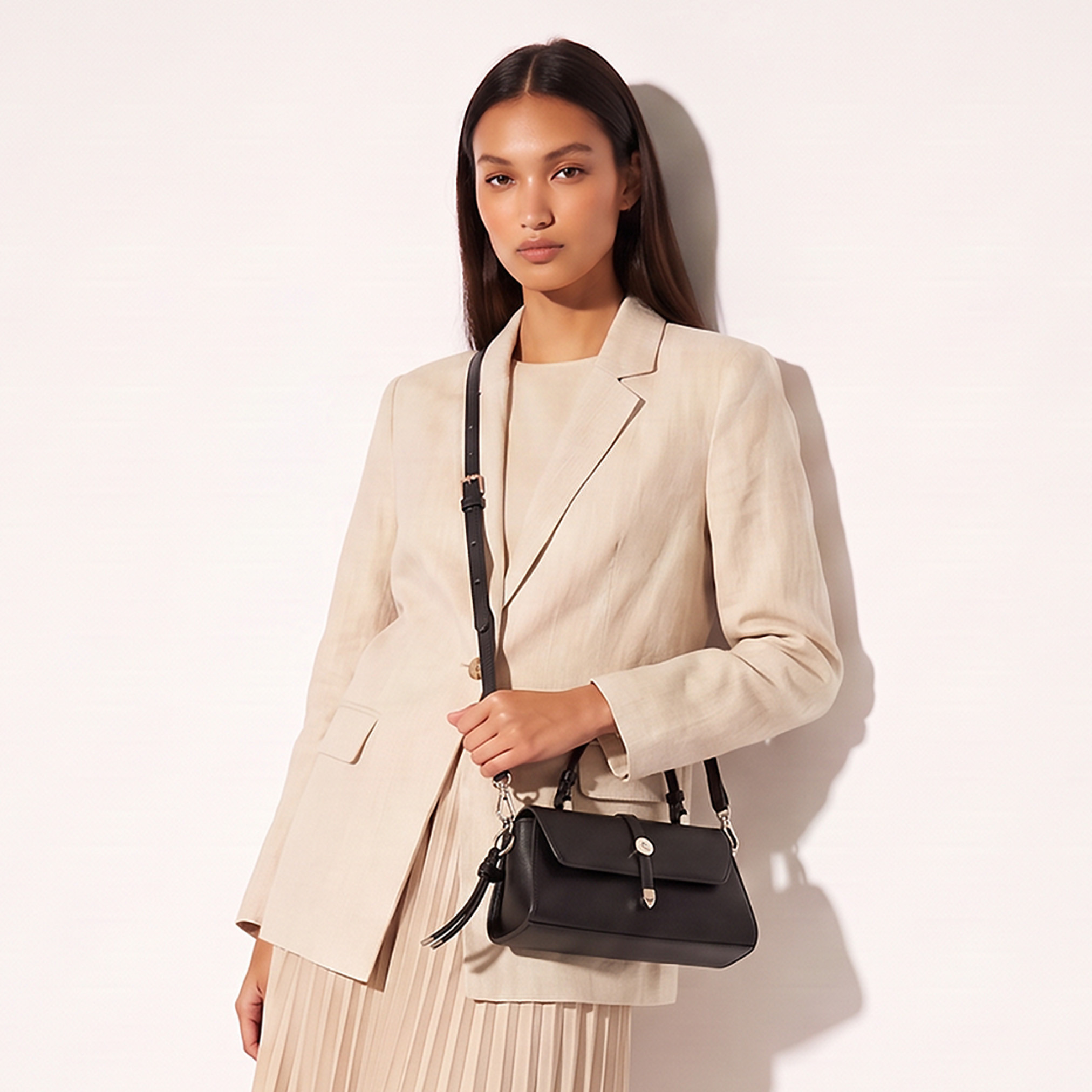 Adore Textured Crossbody Bag with Button Closure-women-bagsandwallets-handbags-image-2