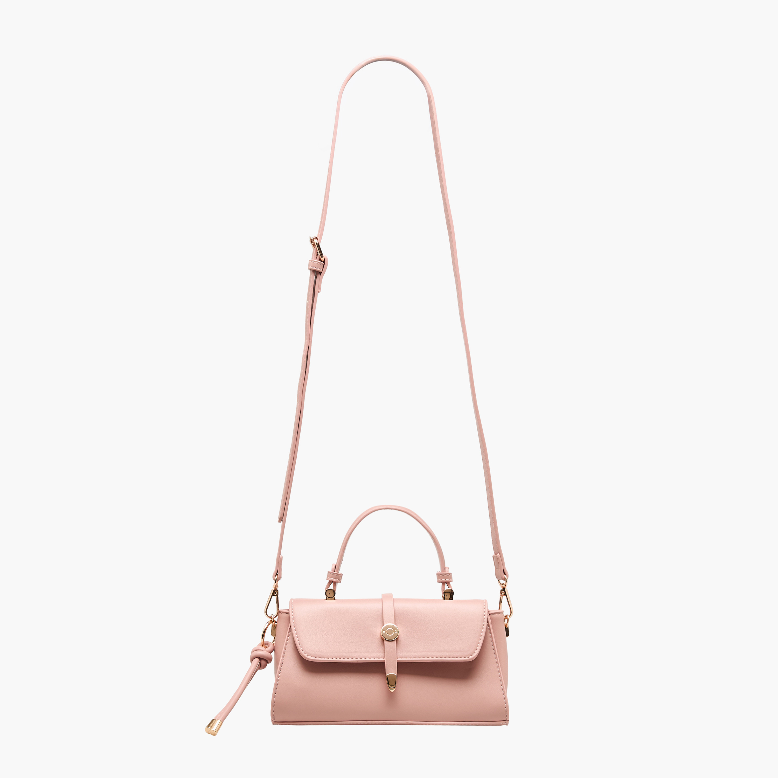 Adore Textured Crossbody Bag with Button Closure-women-bagsandwallets-handbags-image-2