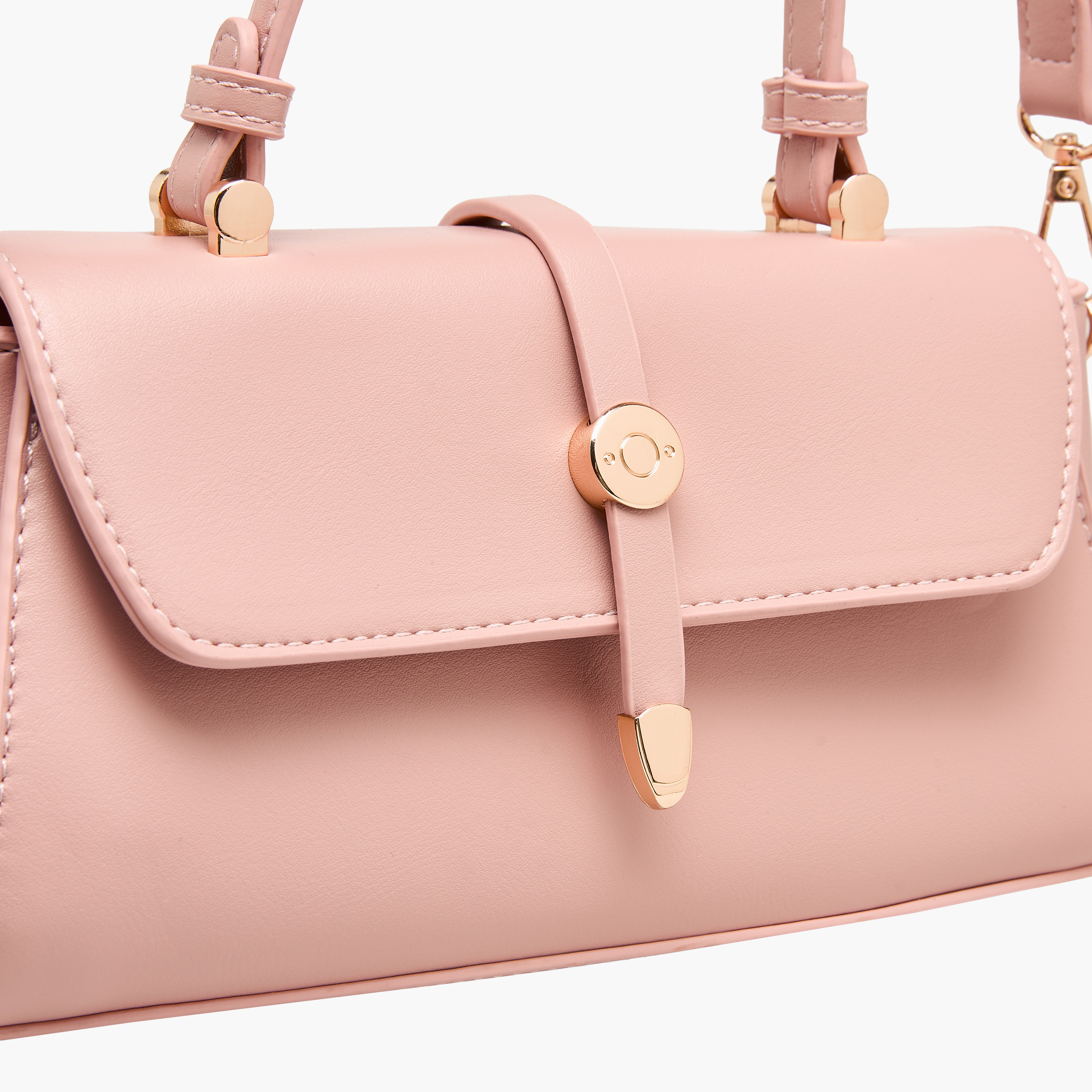 Adore Textured Crossbody Bag with Button Closure-women-bagsandwallets-handbags-image-4