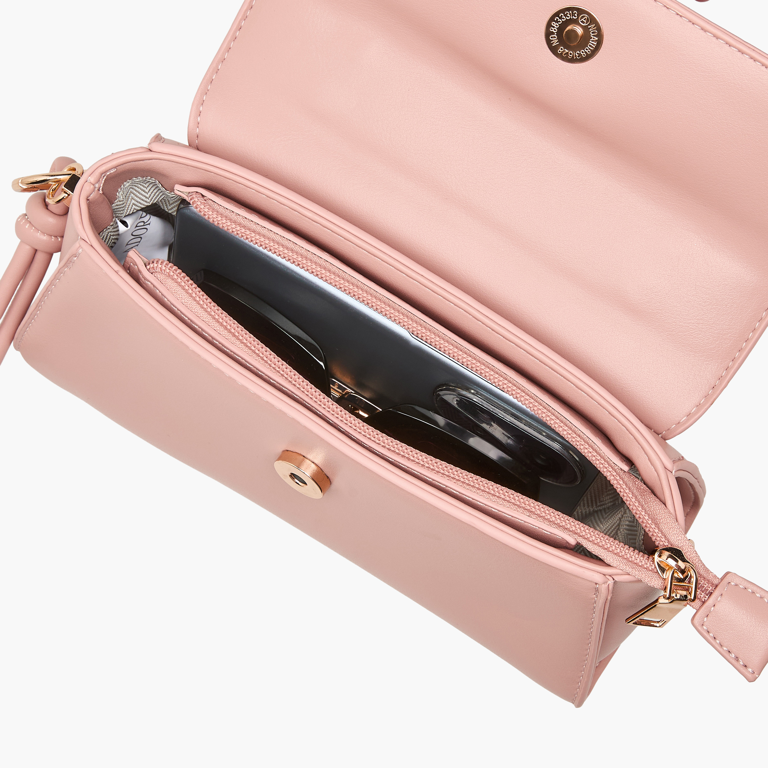 Adore Textured Crossbody Bag with Button Closure-women-bagsandwallets-handbags-image-8