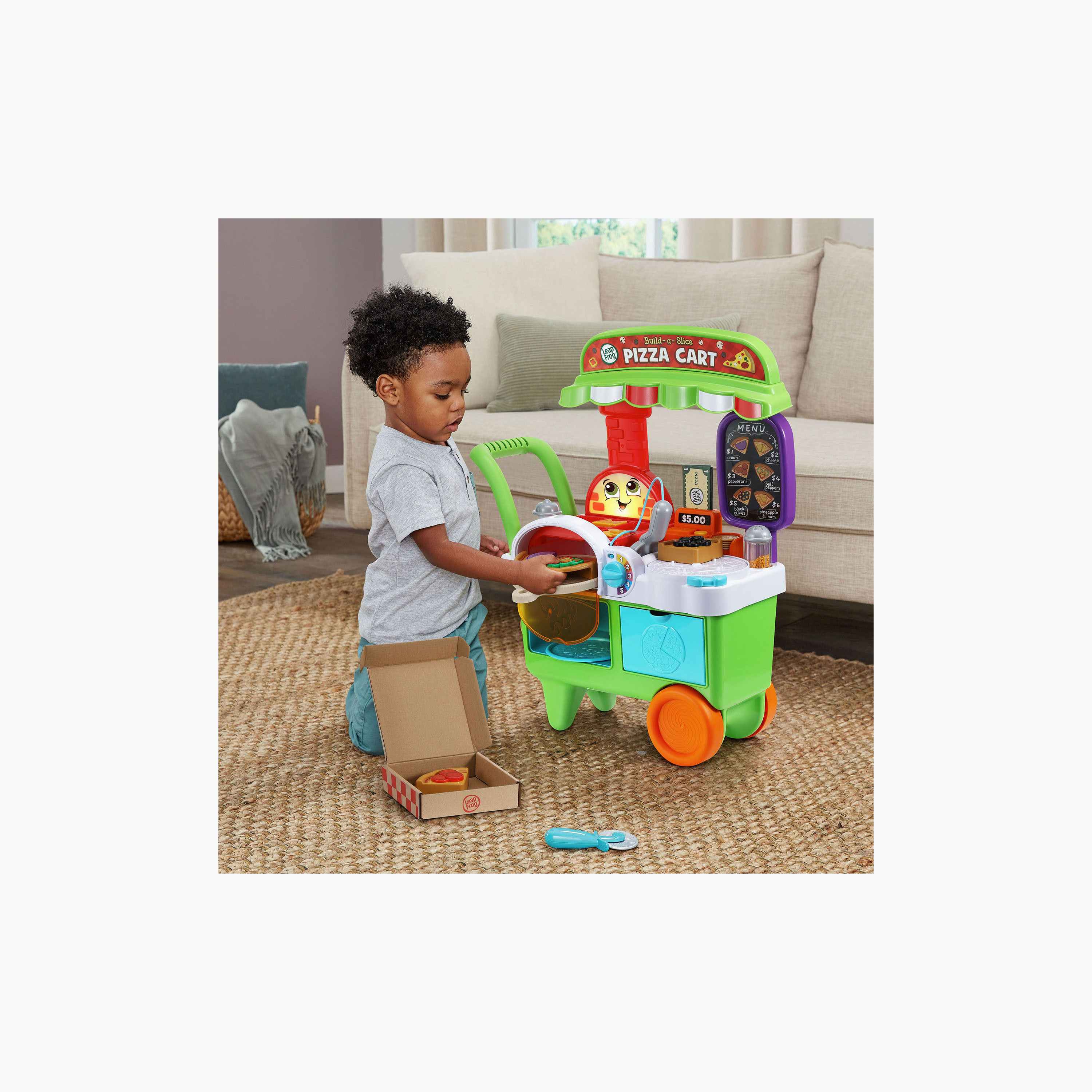 عربة إعداد شرائح البيتزا التفاعلية مع ملحقاتها من ليب فروغ-toys-babyandtoddlertoys-learningtoys-image-4