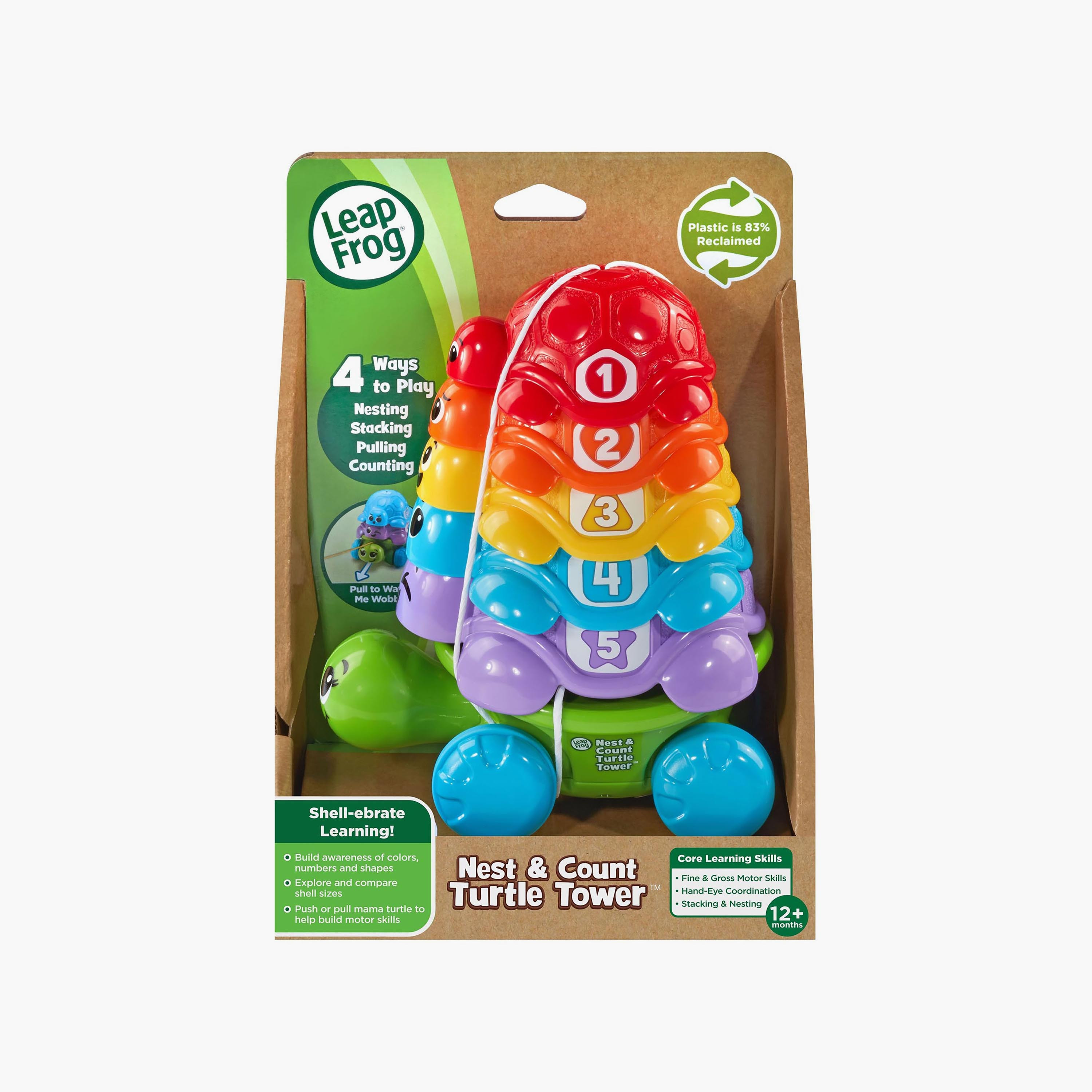 Leap Frog Nest & Count Stacking Turtle Tower Playset-toys-babyandtoddlertoys-stackingandnestingtoys-image-5