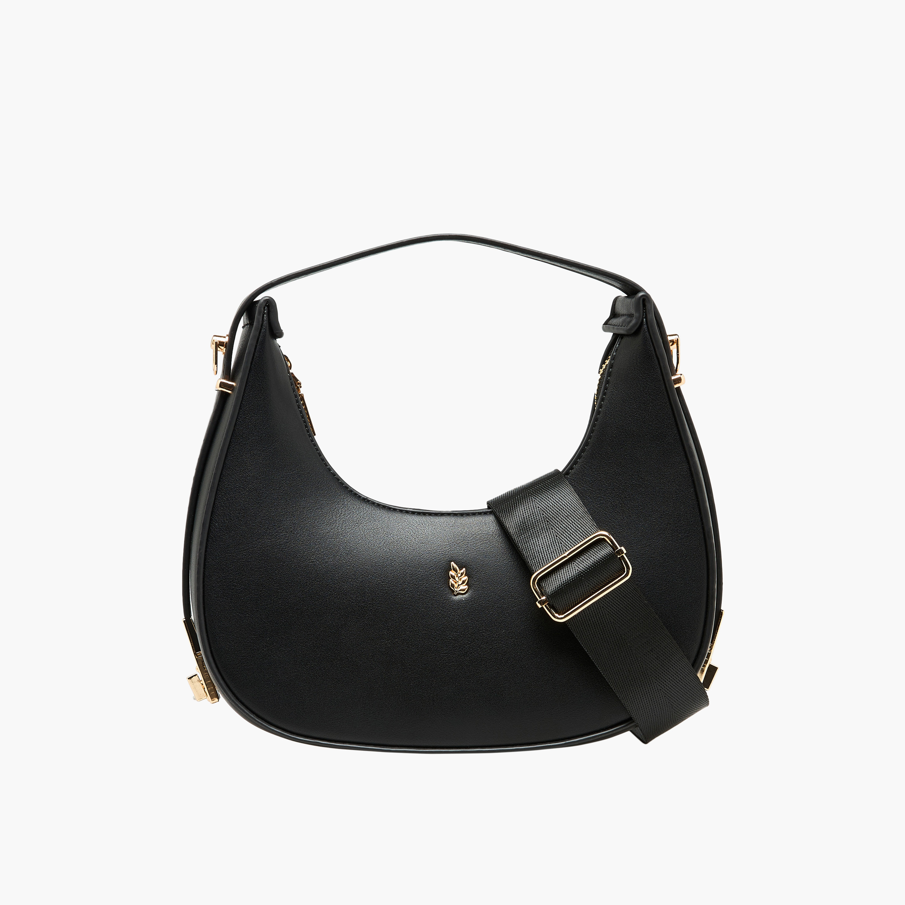 Sasha Metallic Accent Hobo Bag with Detachable Strap-women-bagsandwallets-handbags-image-1