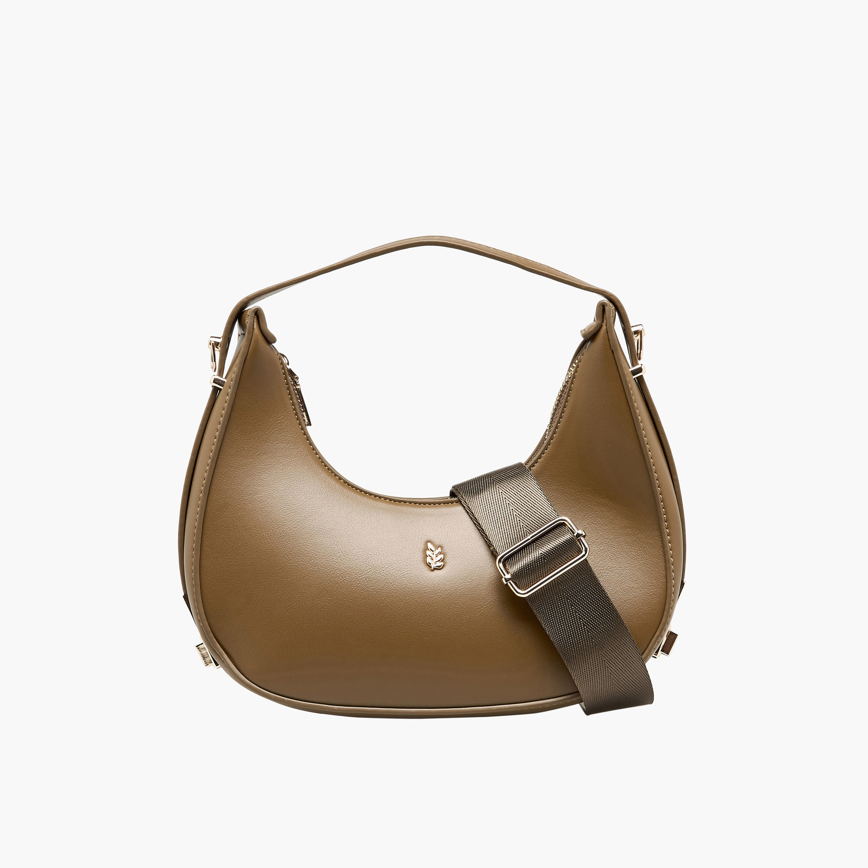 Sasha Metallic Accent Hobo Bag with Detachable Strap-women-bagsandwallets-handbags-image-1