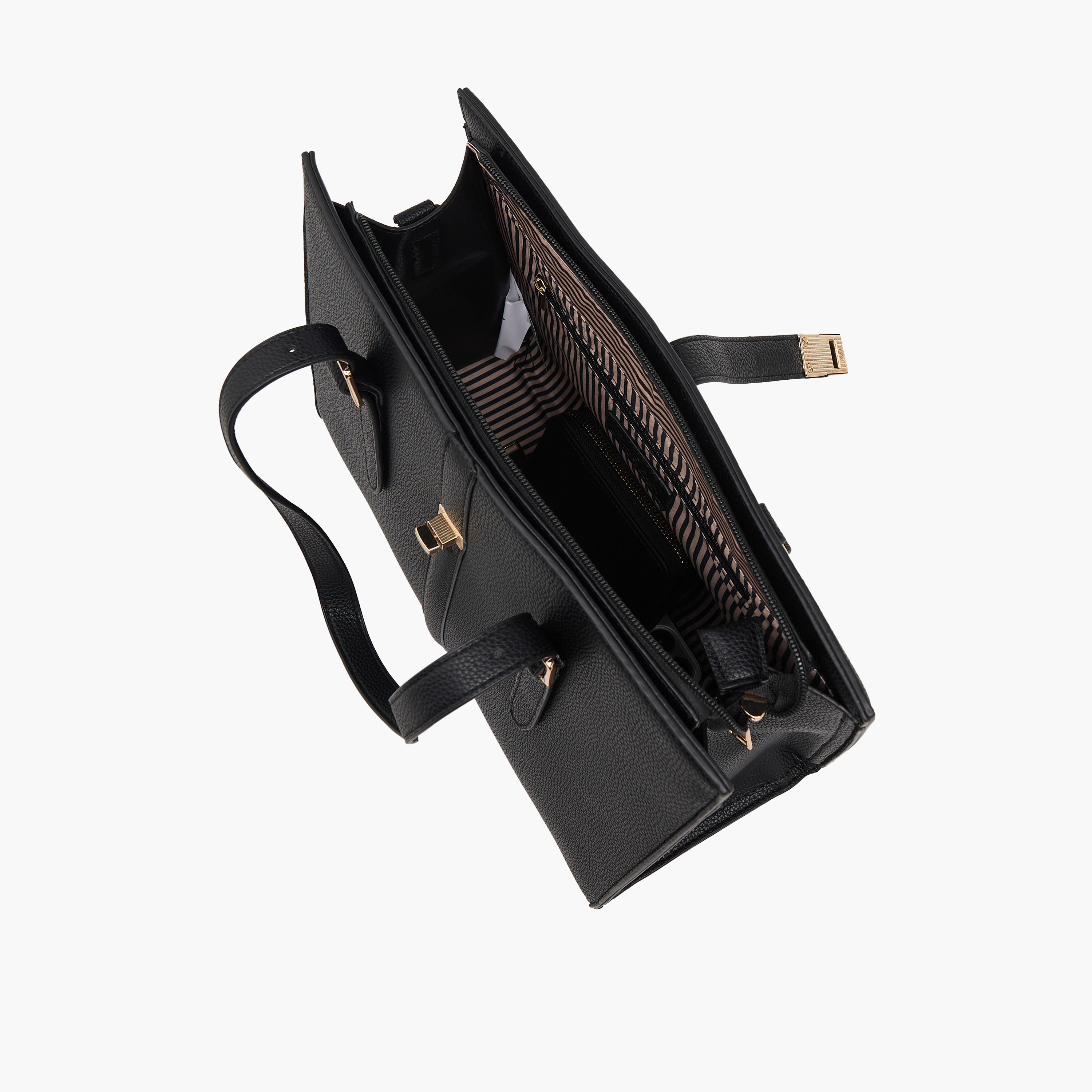 Sasha Textured Tote Bag with Wallet-women-bagsandwallets-handbags-image-10