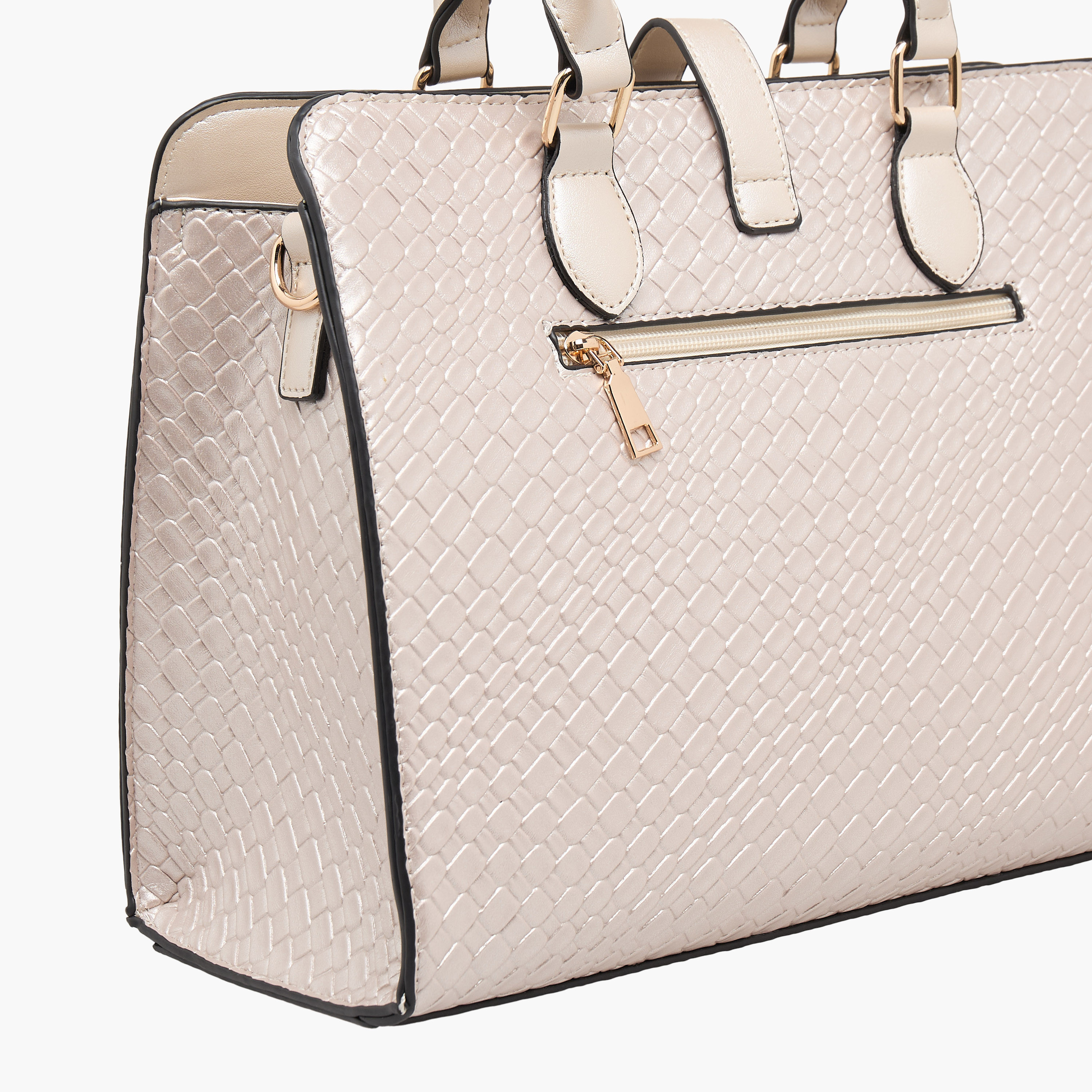 شنطة توت بارزة الملمس مع شنطة كروس بودي ومحفظة من ساشا-women-bagsandwallets-handbags-image-8