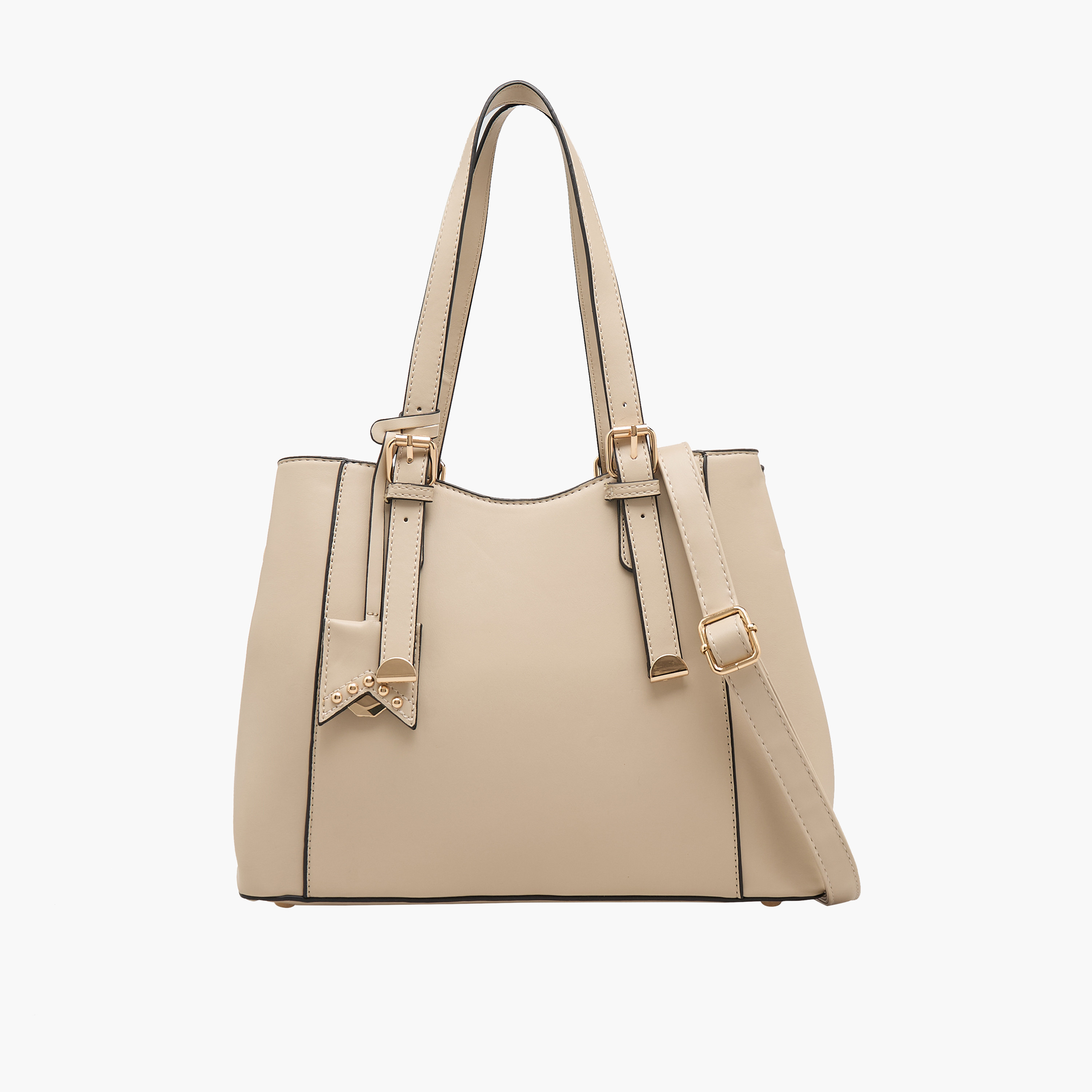 Sasha Solid Tote Bag with Detachable Strap-women-bagsandwallets-handbags-image-1
