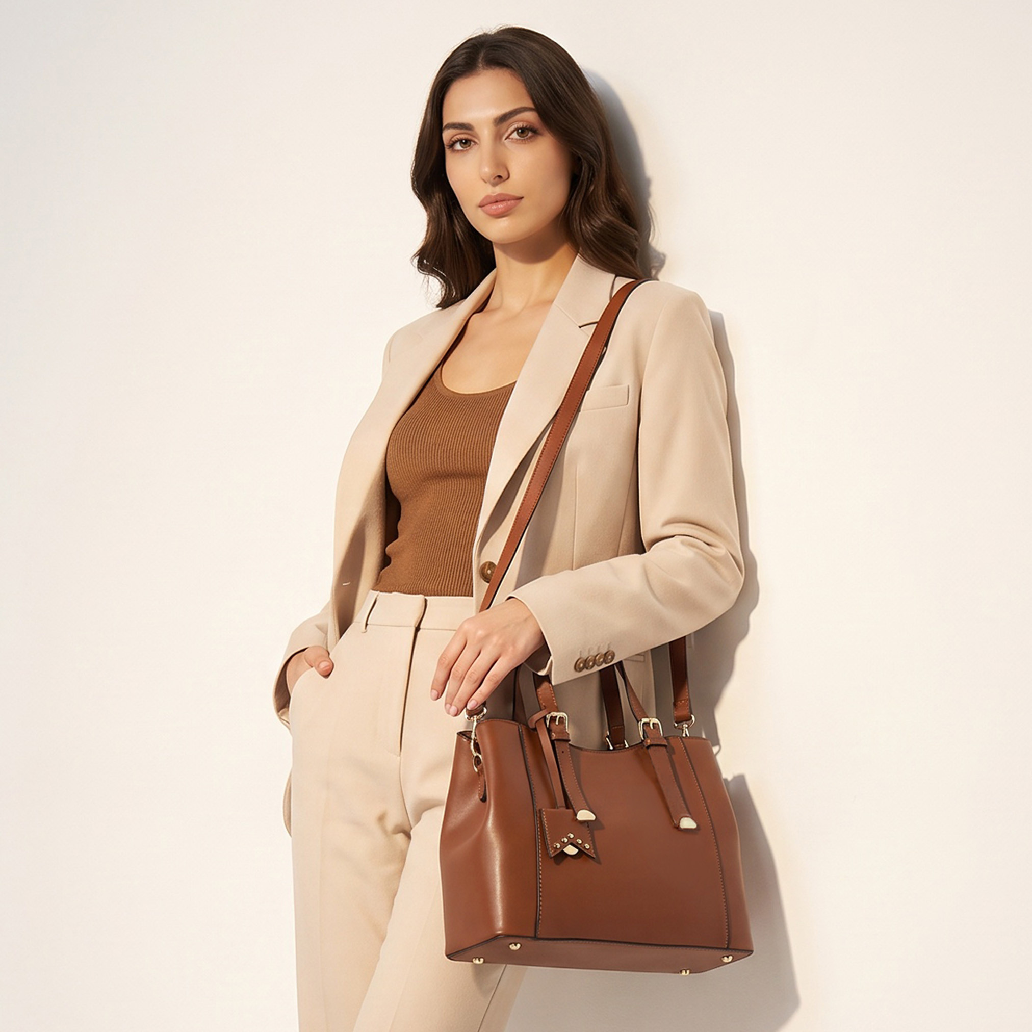 Sasha Solid Tote Bag with Detachable Strap-women-bagsandwallets-handbags-image-2