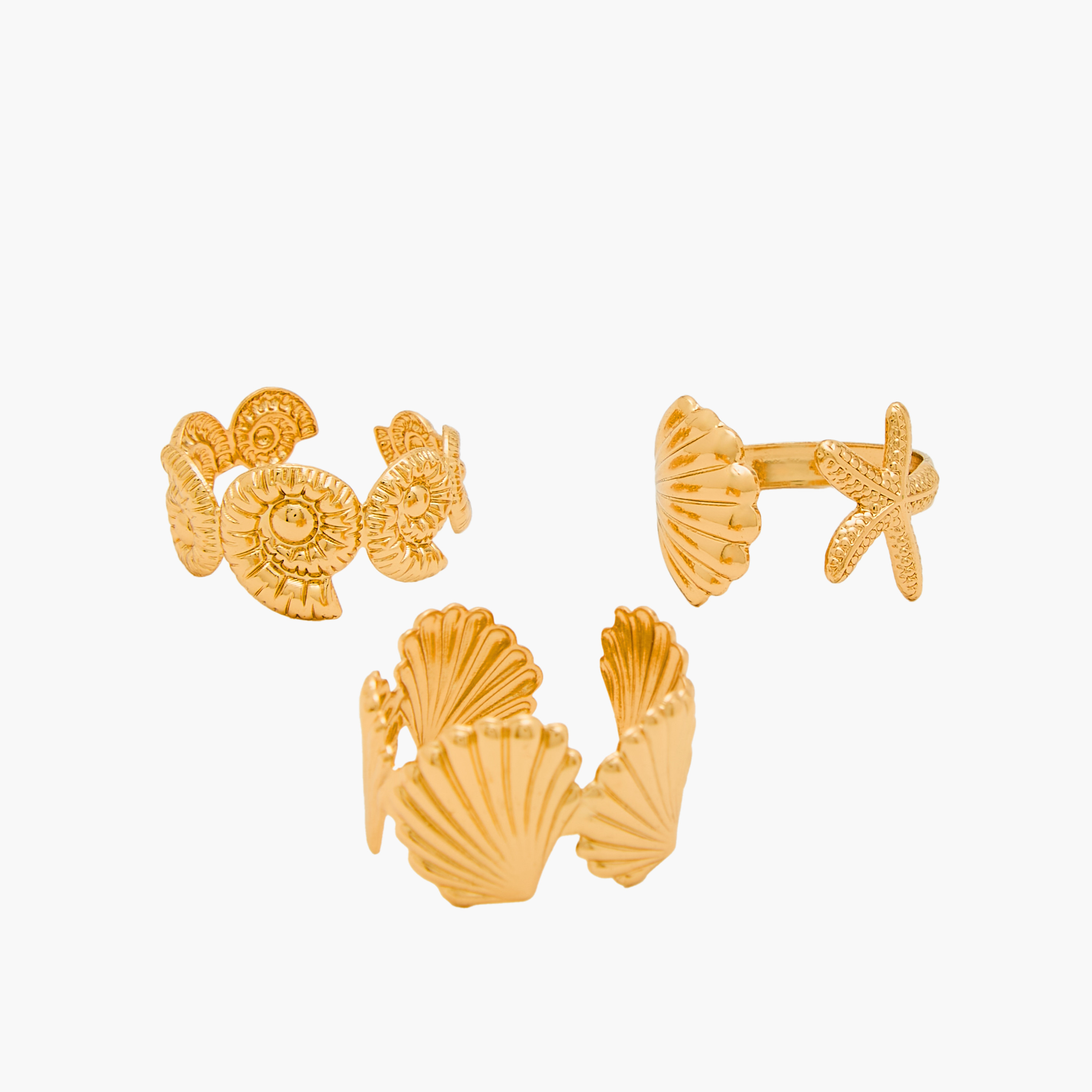 Set of 3 - Assorted Gold Tone Ring-women-watchesandjewellery-jewellery-rings-image-5