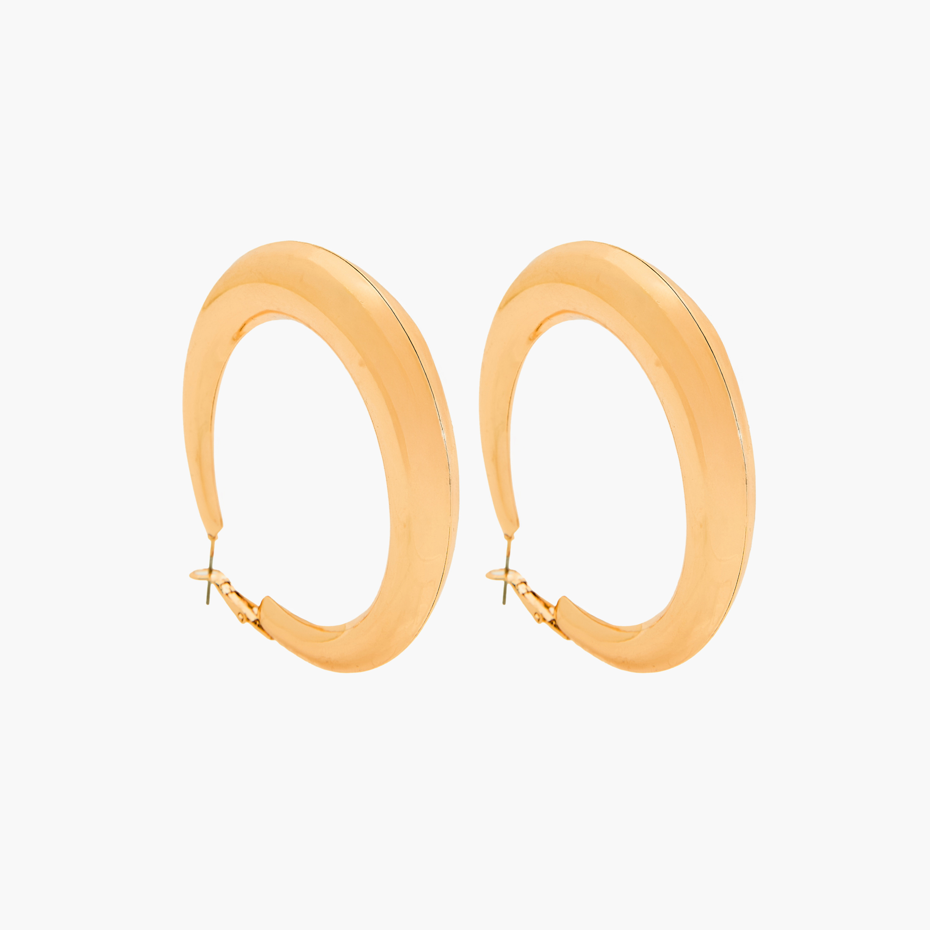 Pack of 3 Gold Tone Hoop Earrings with Hinged Closure-women-watchesandjewellery-jewellery-earrings-image-3
