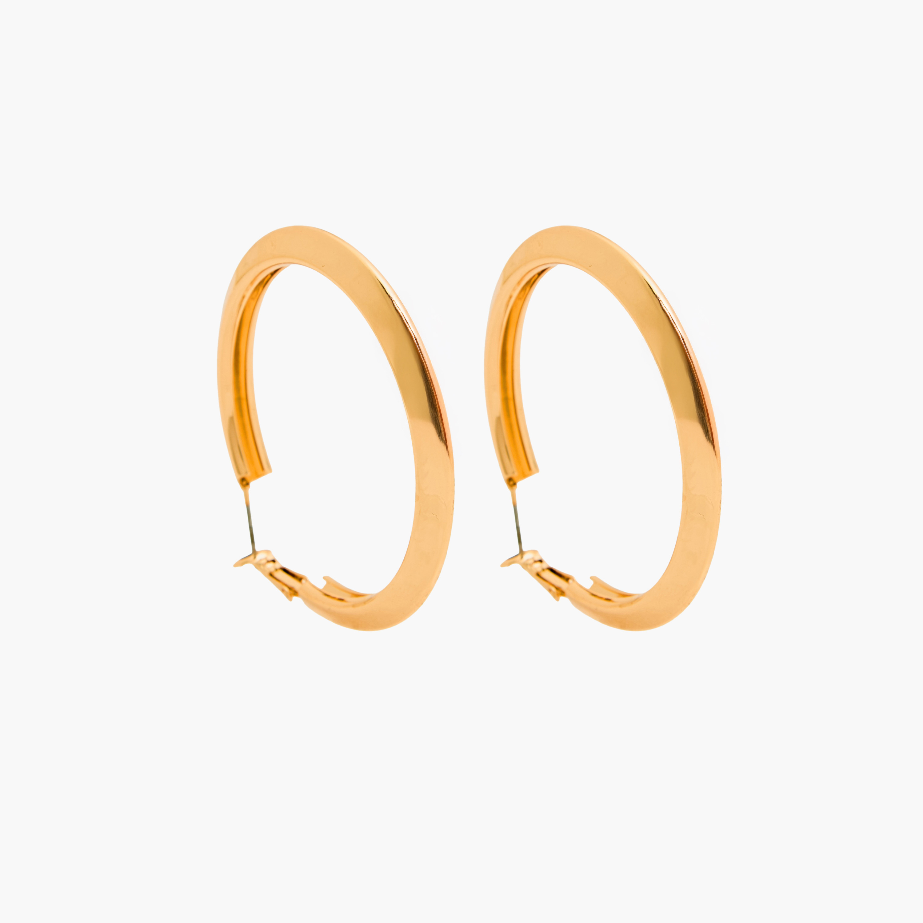 Pack of 3 Gold Tone Hoop Earrings with Hinged Closure-women-watchesandjewellery-jewellery-earrings-image-4