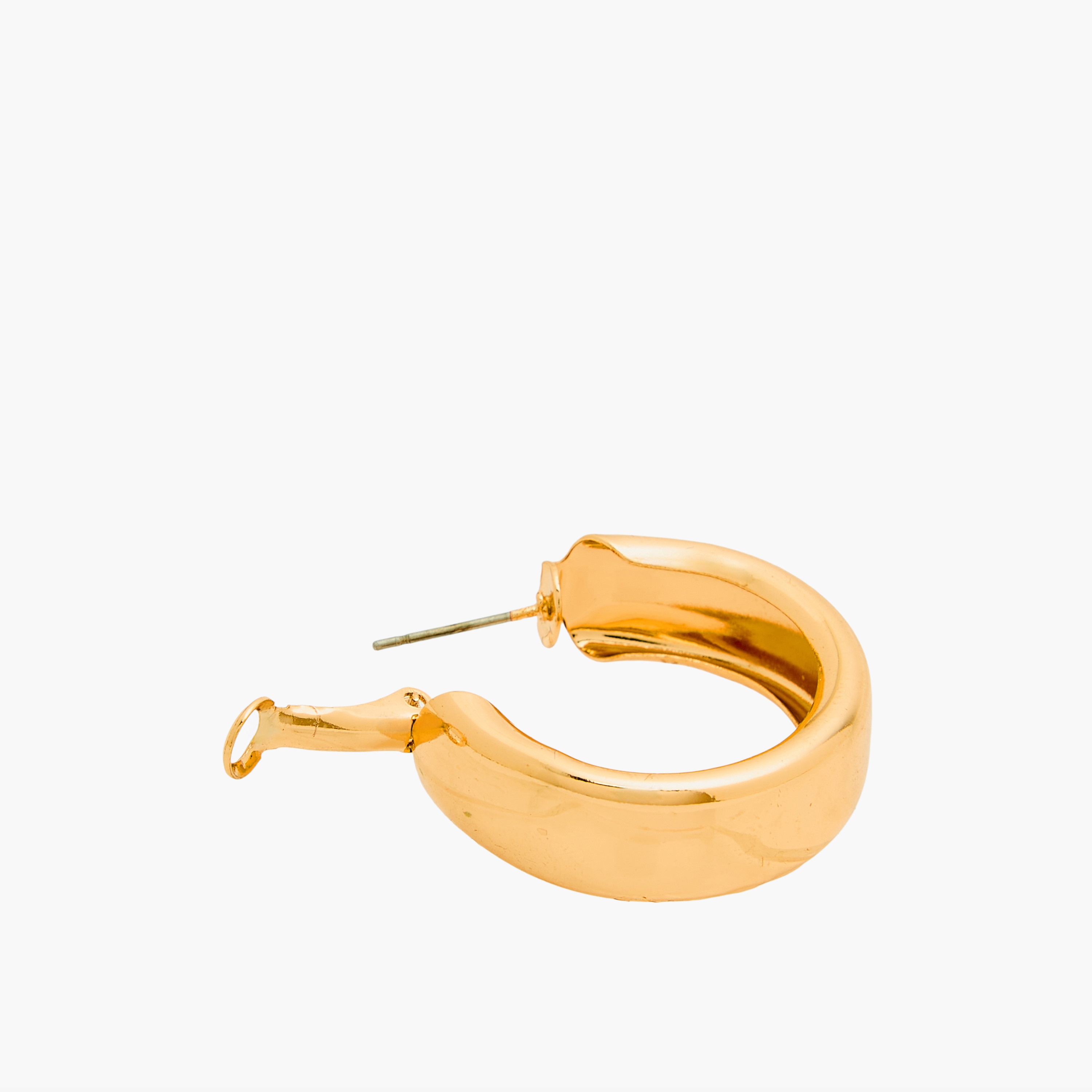 Pack of 3 Gold Tone Hoop Earrings with Hinged Closure-women-watchesandjewellery-jewellery-earrings-image-6