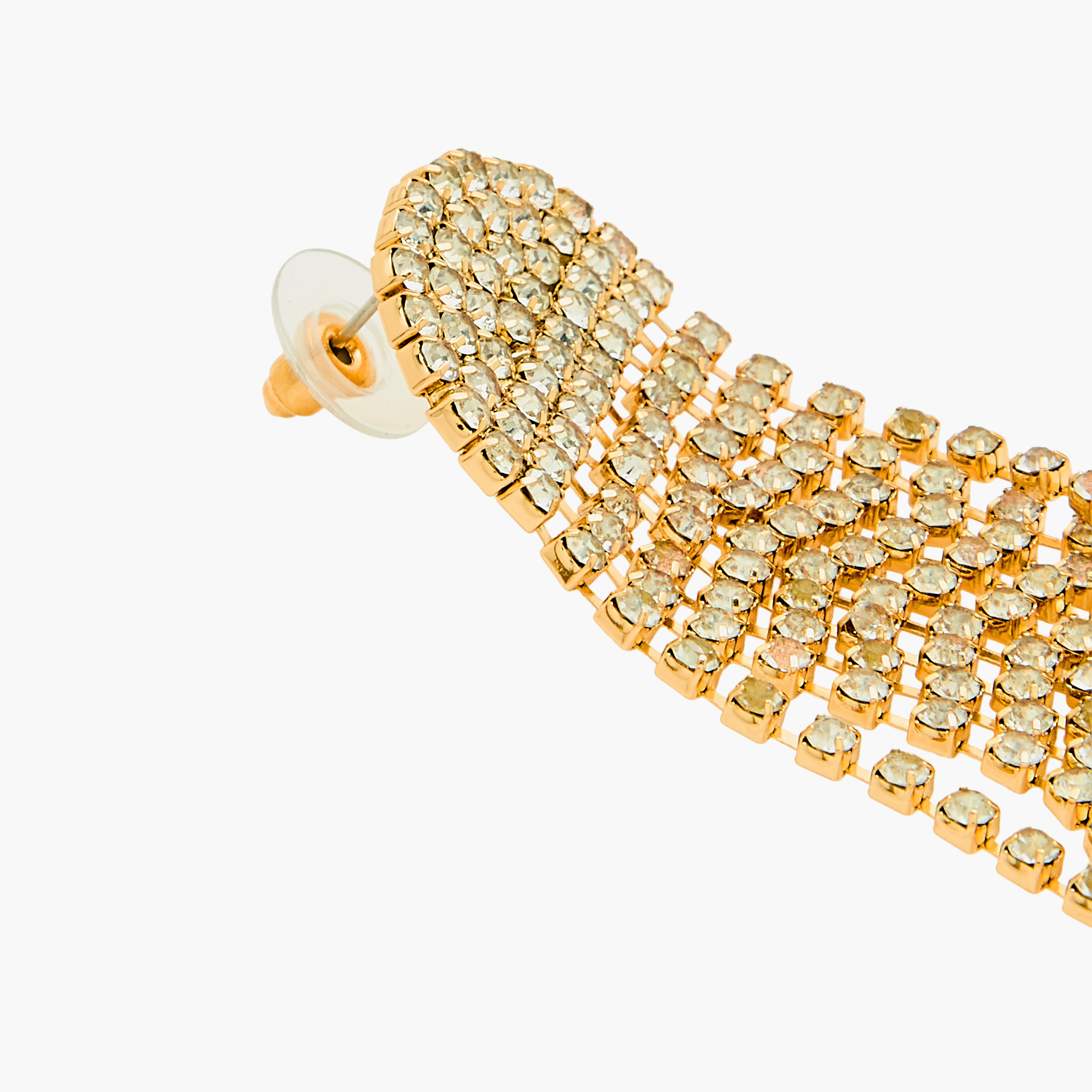 حلقان متدلية باللون الذهبي مزيّنة ومكبس إغلاق خلفي-women-watchesandjewellery-jewellery-earrings-image-4