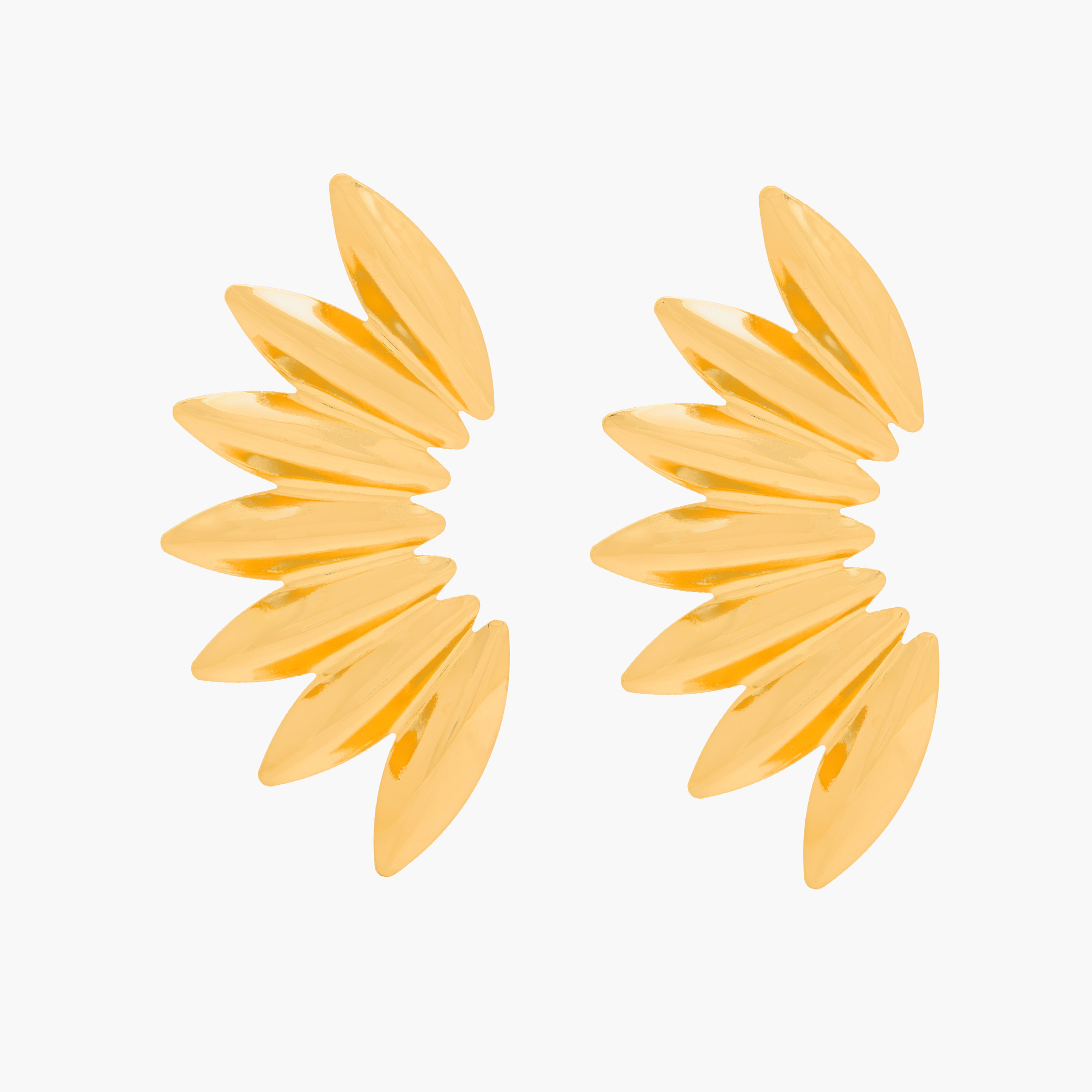 Gold Tone Earrings with Pushback Closure-women-watchesandjewellery-jewellery-earrings-image-1