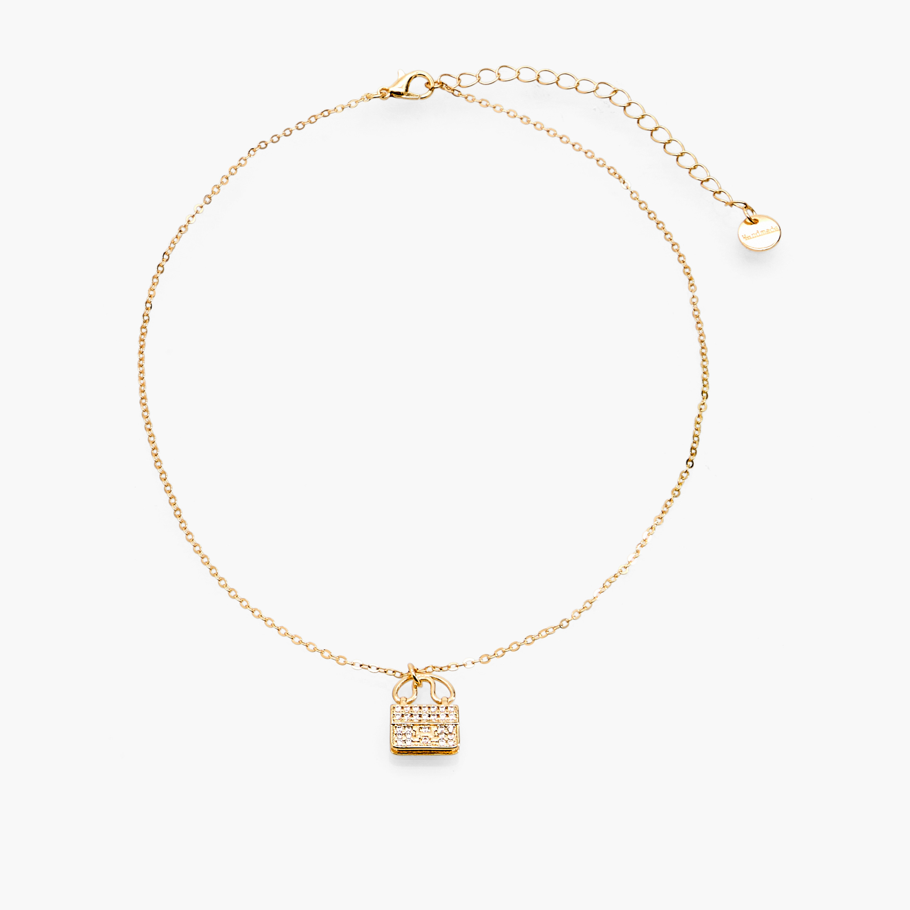 عقد بلون ذهبي بدلاية ومشبك إغلاق-women-watchesandjewellery-jewellery-necklacesandpendants-image-1