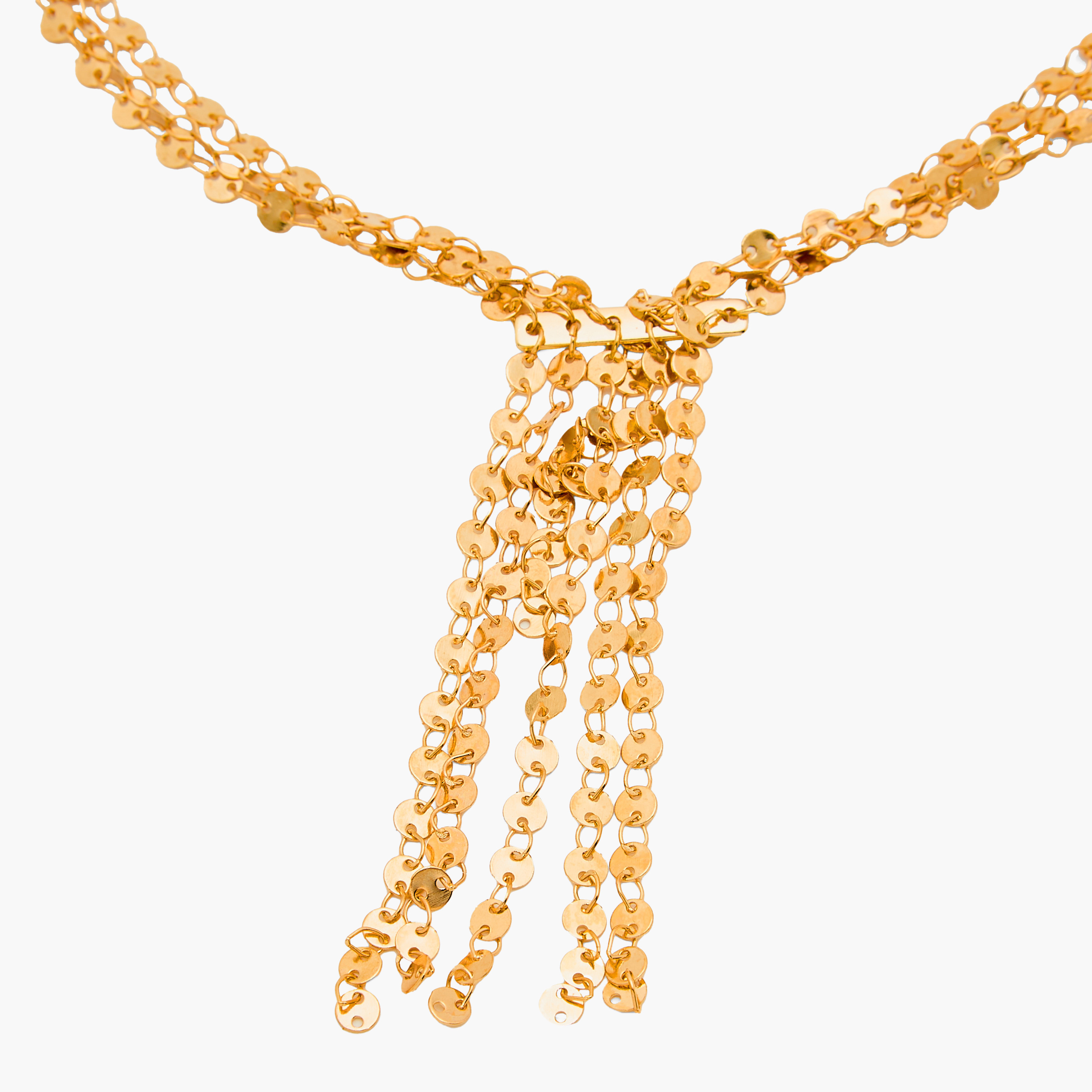 Gold Tone Necklace with Tassle Design-women-watchesandjewellery-jewellery-necklacesandpendants-image-2