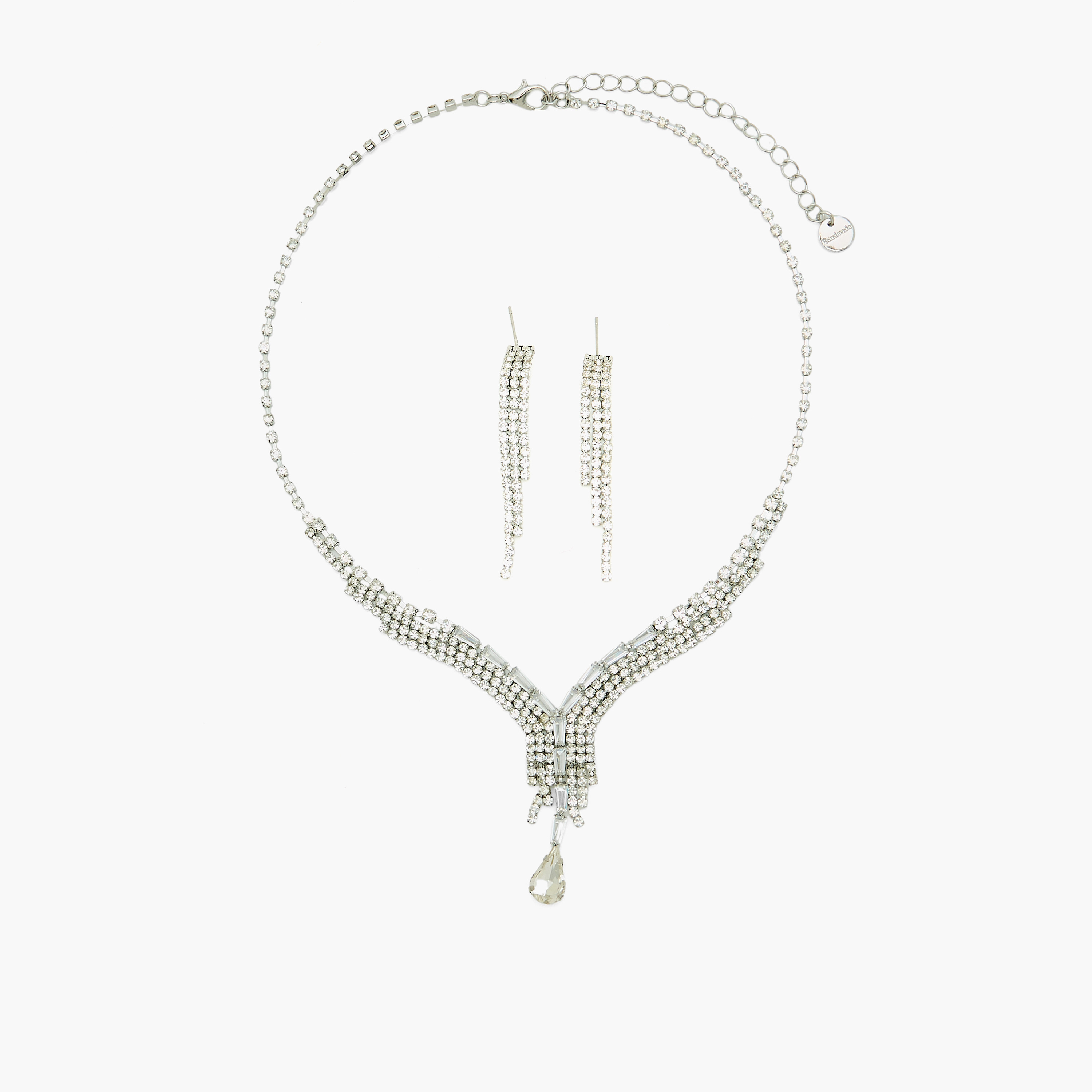طقم عقد وحلقان مزيّن - قطعتين-girls-accessories-jewellery-image-1