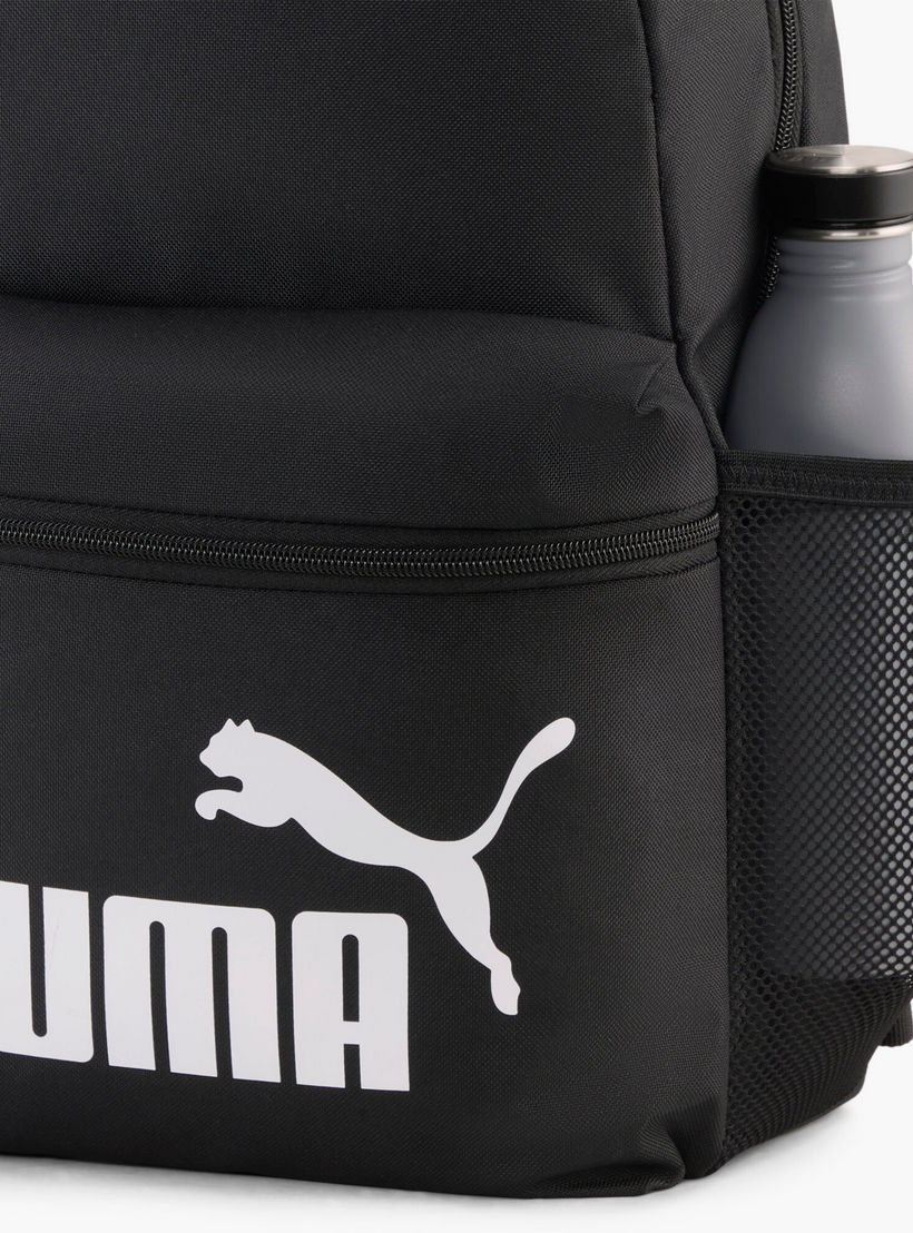 Puma Logo Print Backpack for Kids 8-13 Years with Pencil Pouch-school-bagsandbackpacks-backpacks-image-2