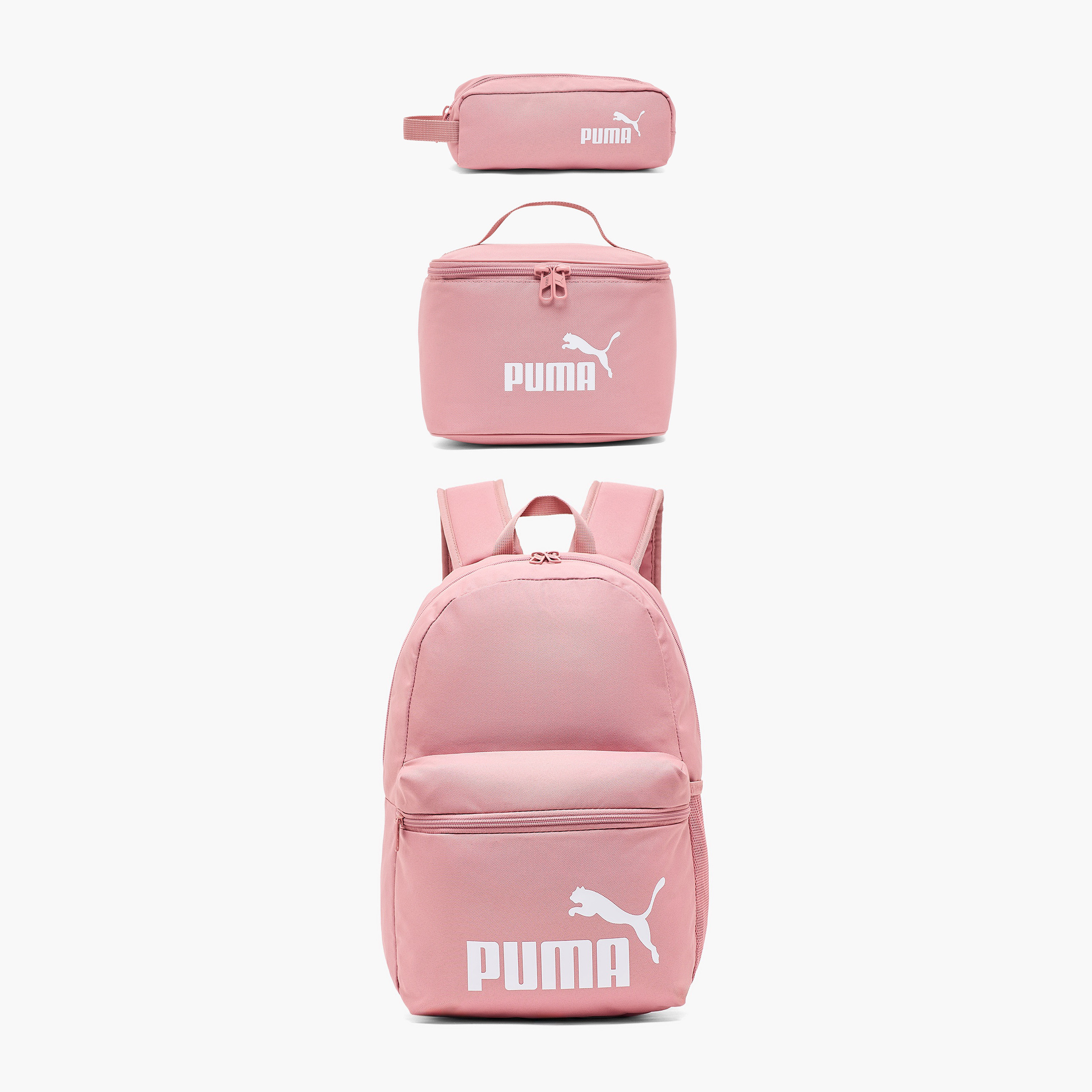 شنطة ظهر وشنطة غداء ومقلمة بطبعات الشعار للبنات بعمر 5-13 سنة من بوما-school-bagsandbackpacks-backpacks-image-1
