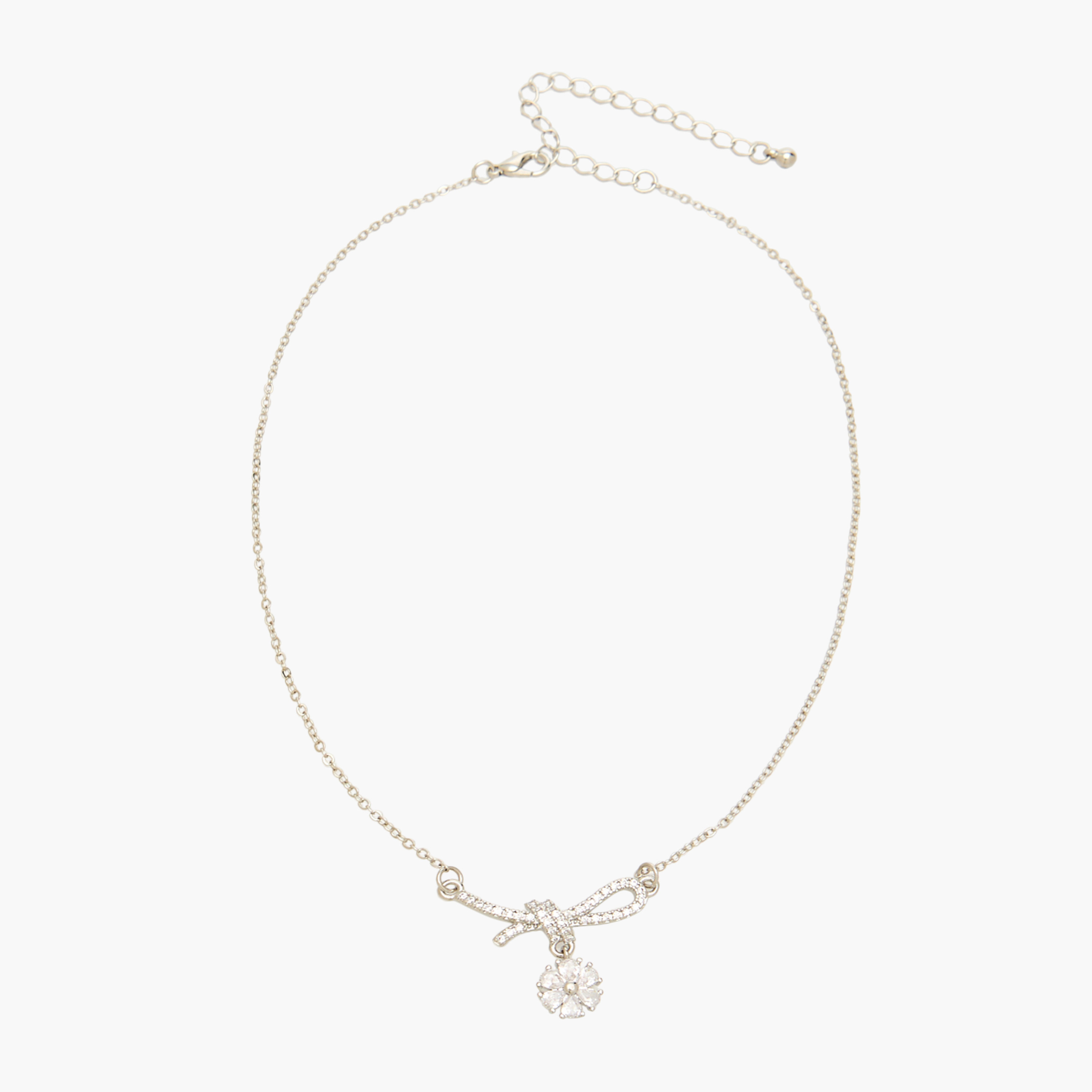 عقد بدلاية فيونكة وحجر زيركون-women-watchesandjewellery-jewellery-necklacesandpendants-image-1