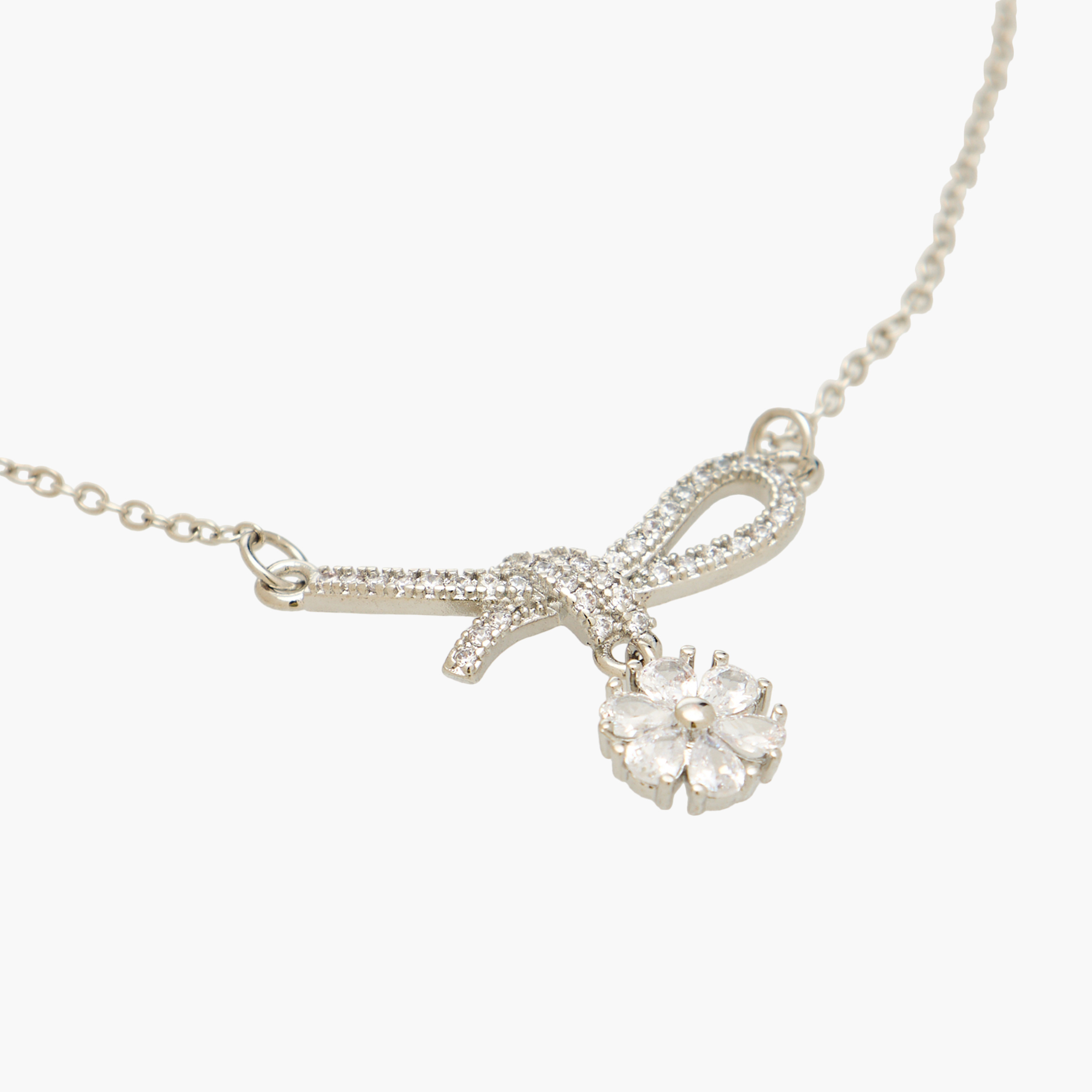 عقد بدلاية فيونكة وحجر زيركون-women-watchesandjewellery-jewellery-necklacesandpendants-image-3