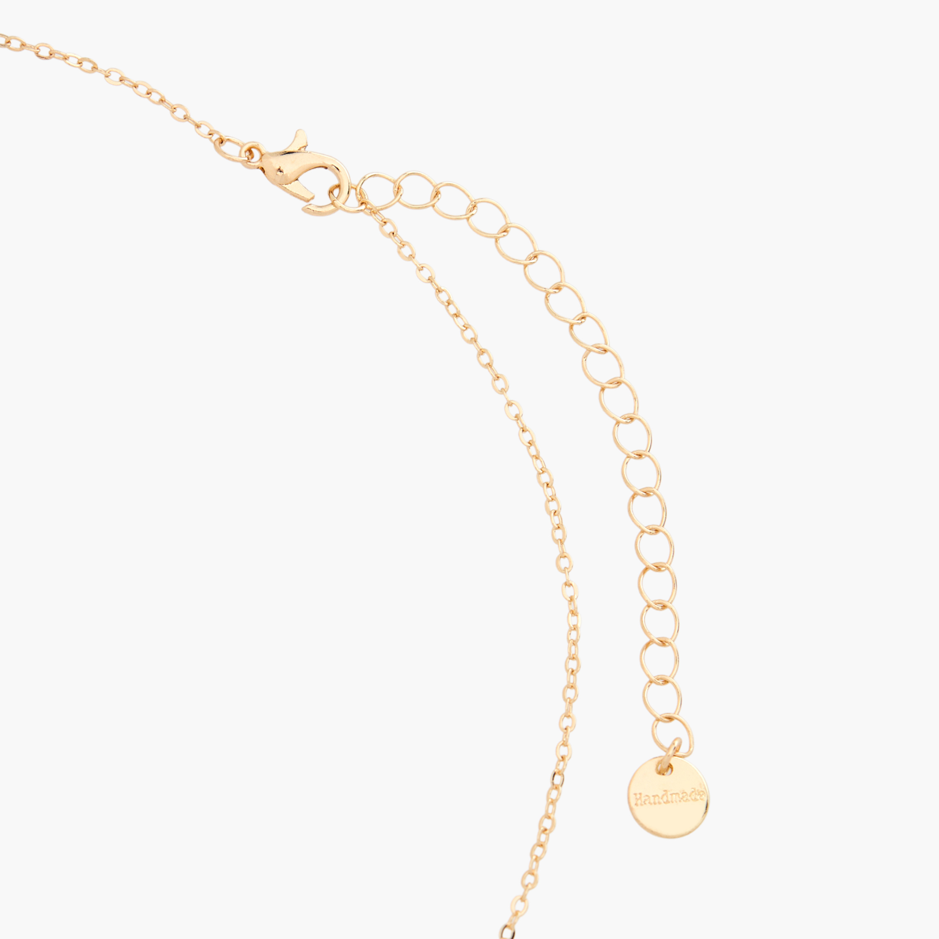 عقد ذهبي اللون بدلاية وتزيينات مكعبات زيركون-women-watchesandjewellery-jewellery-necklacesandpendants-image-4