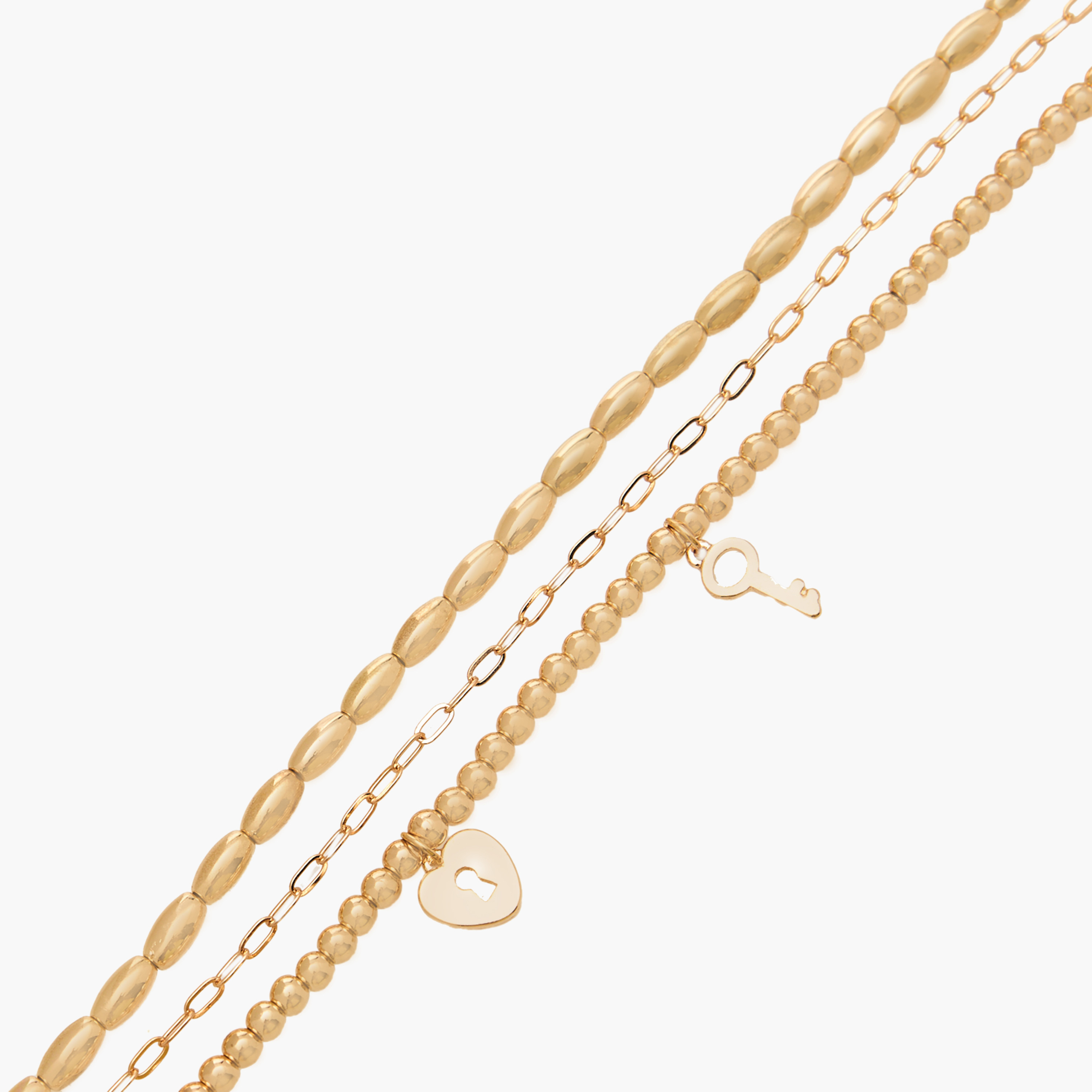 Pack of 3 Gold Tone Embellished Anklet-women-watchesandjewellery-jewellery-anklets-image-10