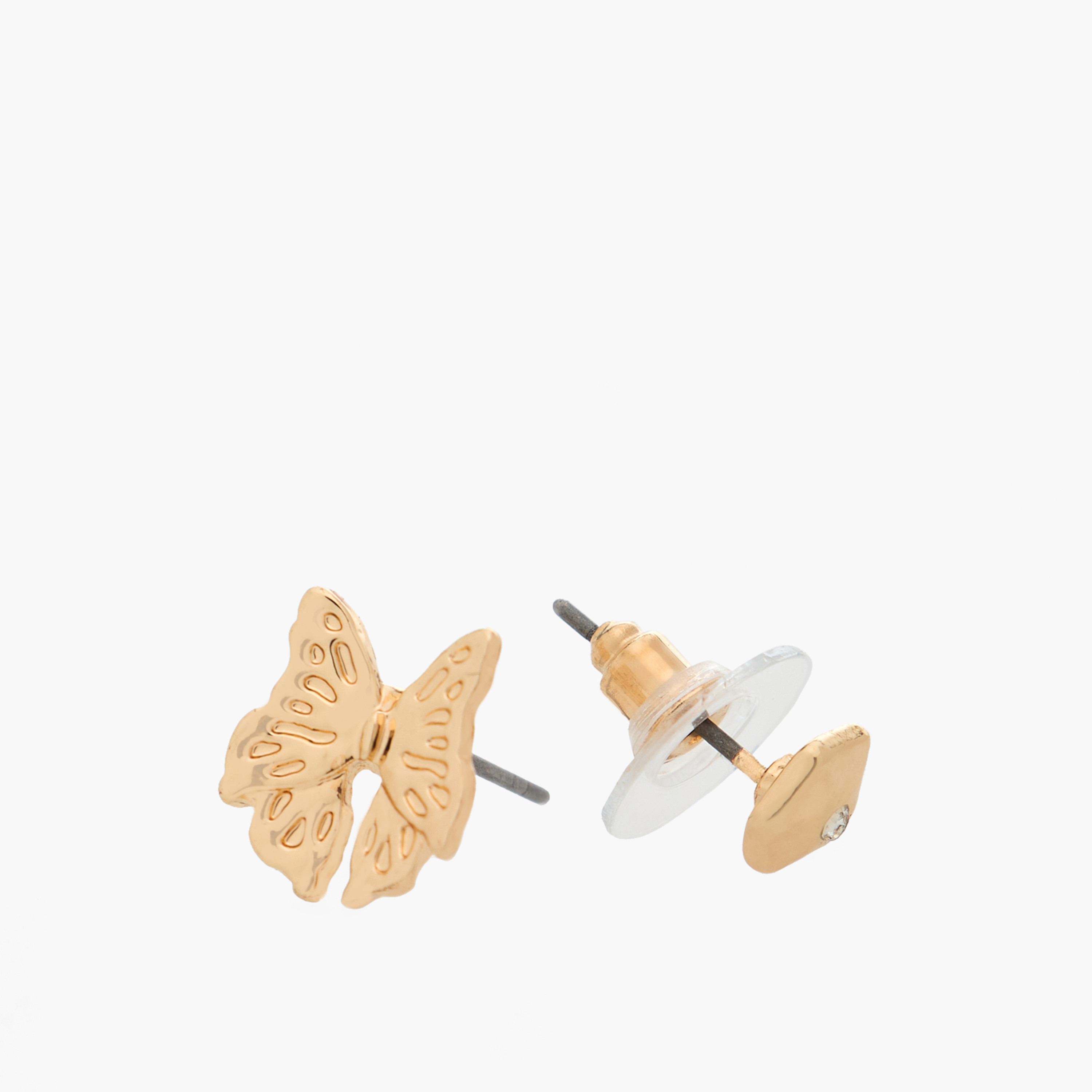 Pack of 9 Gold Tone Assorted Stud Earrings with Pushback Closure-women-watchesandjewellery-jewellery-earrings-image-4