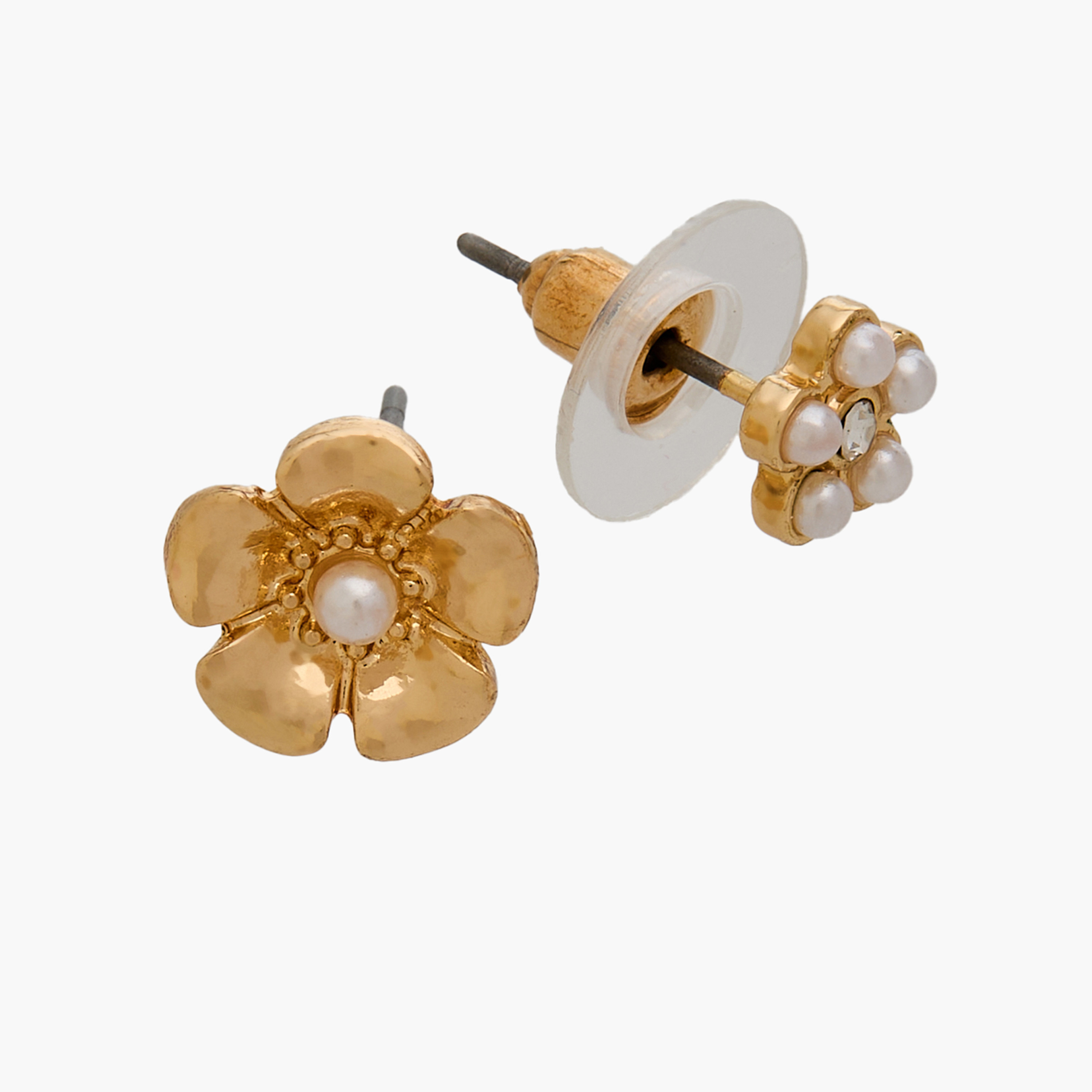 حلقان متنوعة بلون ذهبي بمكبس إغلاق خلفي - 12 قطعة-women-watchesandjewellery-jewellery-earrings-image-4